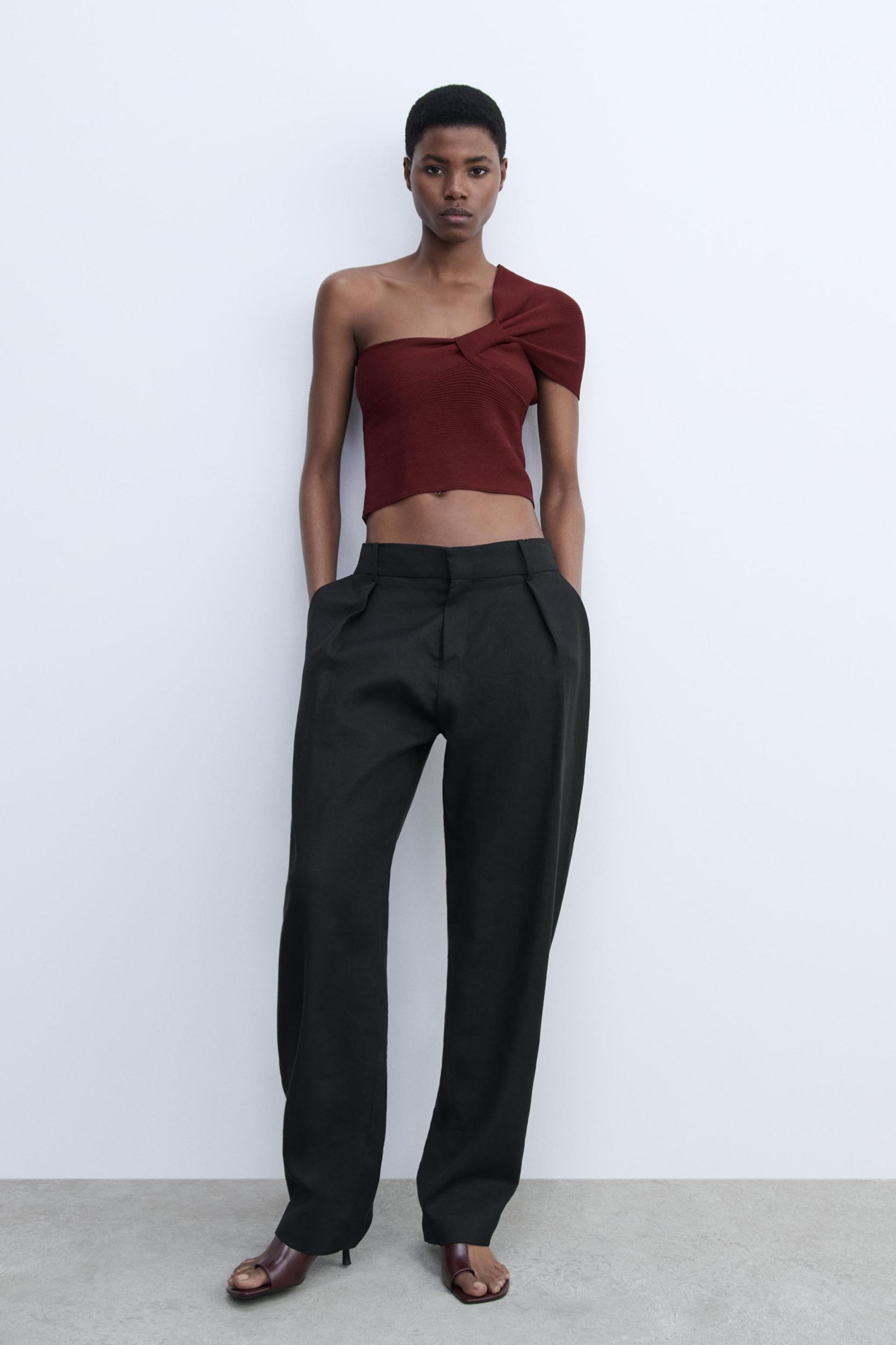 ASYMMETRICAL KNIT TOP Product Image