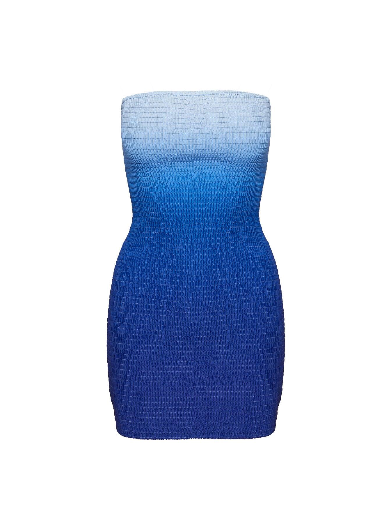Murphies Strapless Mini Dress Blue Ombre Product Image