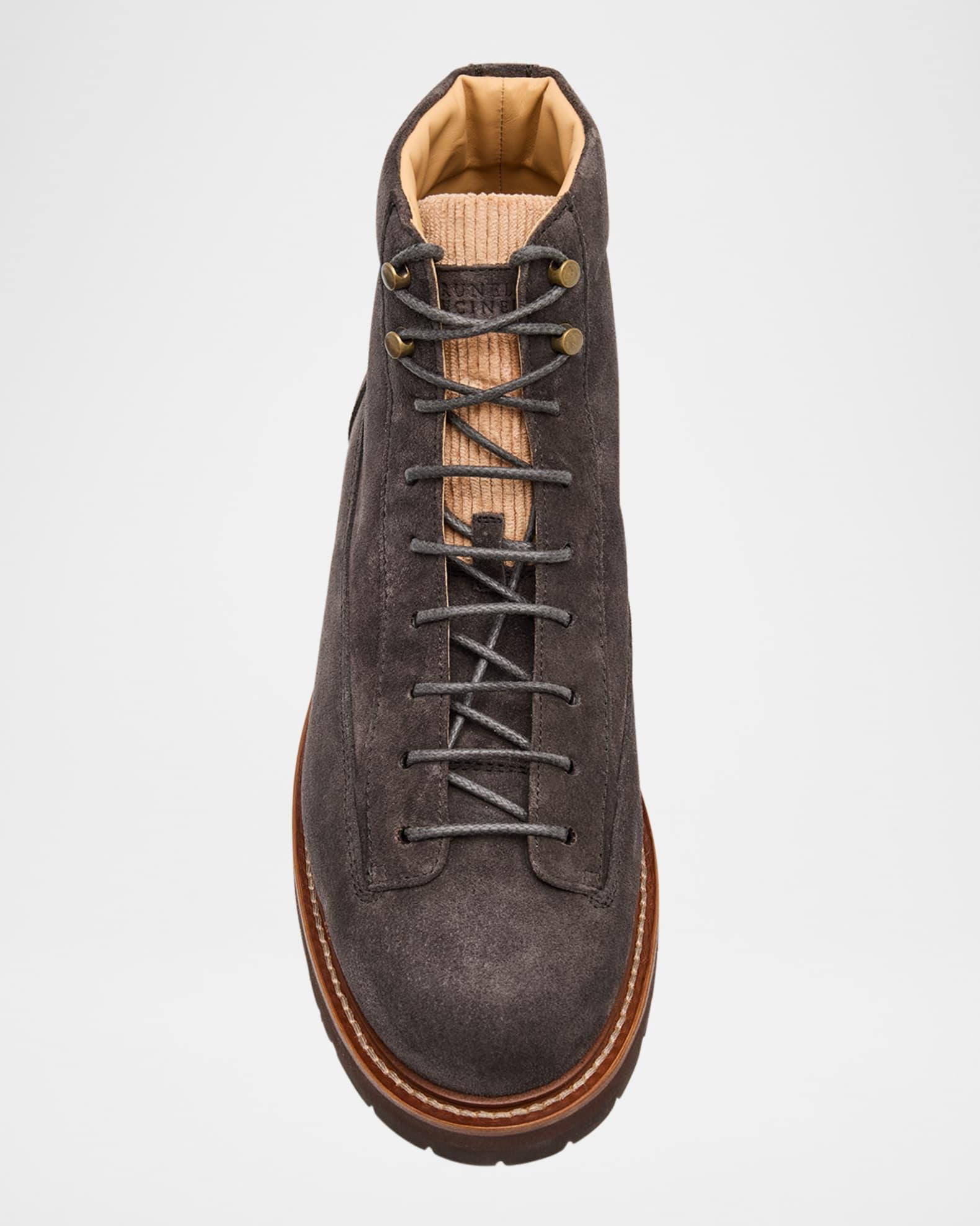 Men's Suede Lace-Up Ankle Boots Product Image