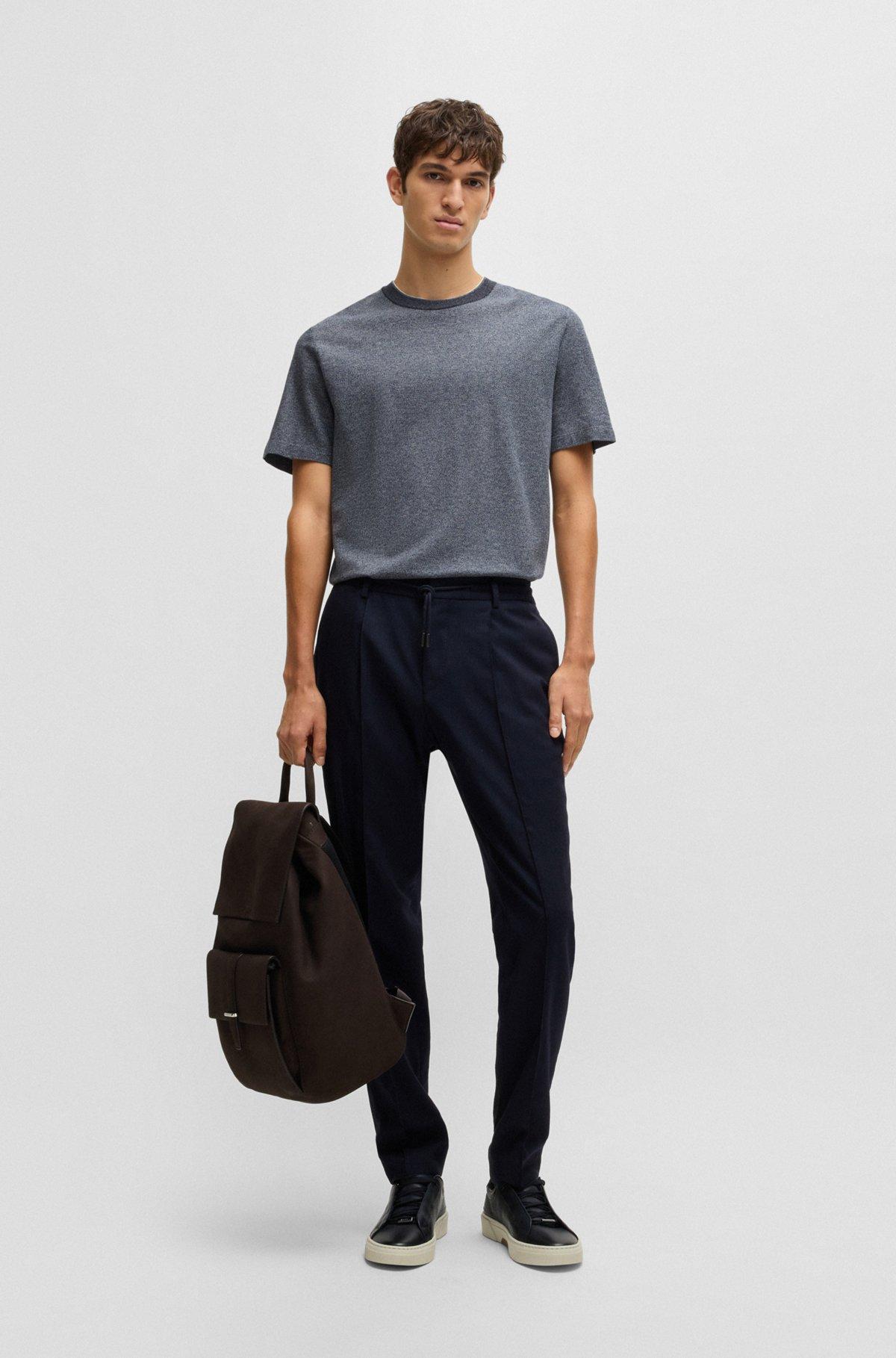 Regular-fit T-shirt in cotton and silk Product Image