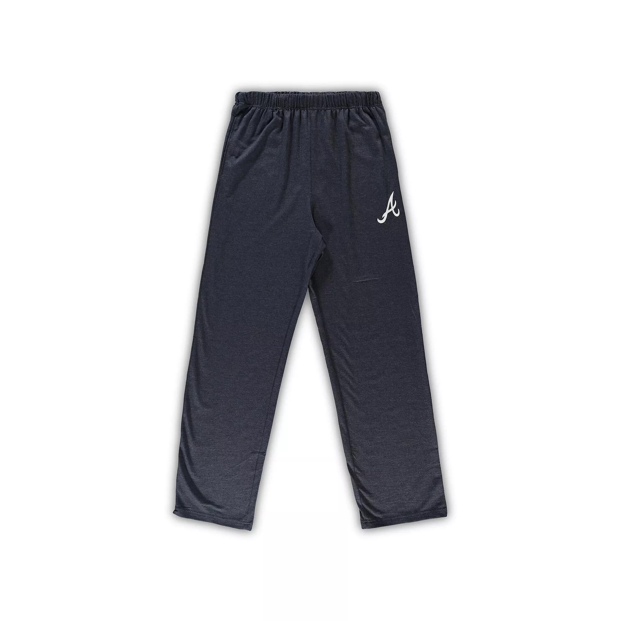 Men's Heathered Navy Atlanta Braves Big & Tall Pajama Pants,  Product Image