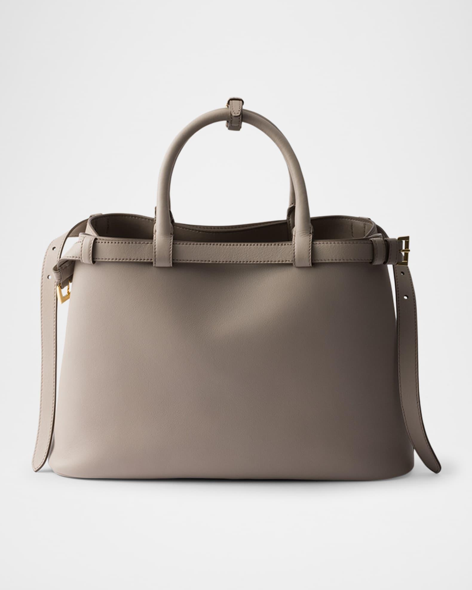 Prada Buckle Medium Leather Handbag with Double Belt Product Image