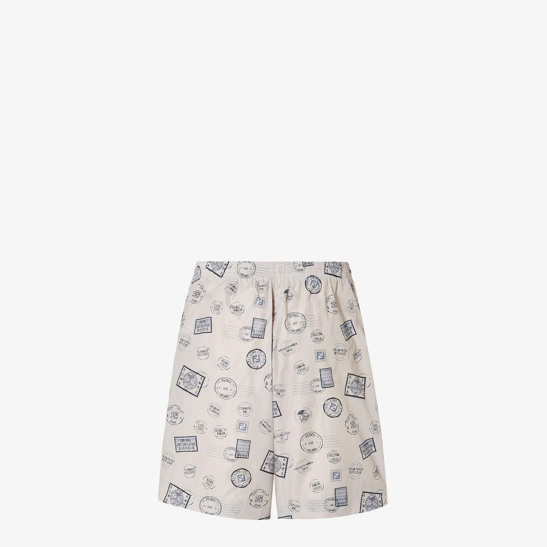 Swim ShortsWhite printed nylon shorts Product Image