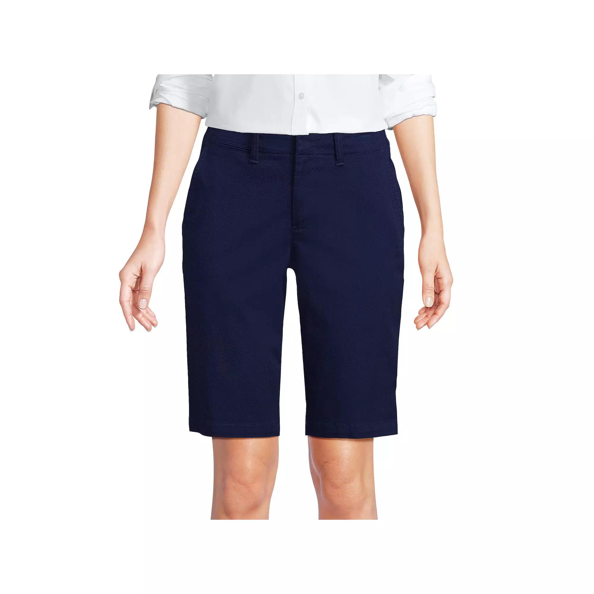 Women's Lands' End 12-in. Classic Bermuda Chino Shorts,  Product Image