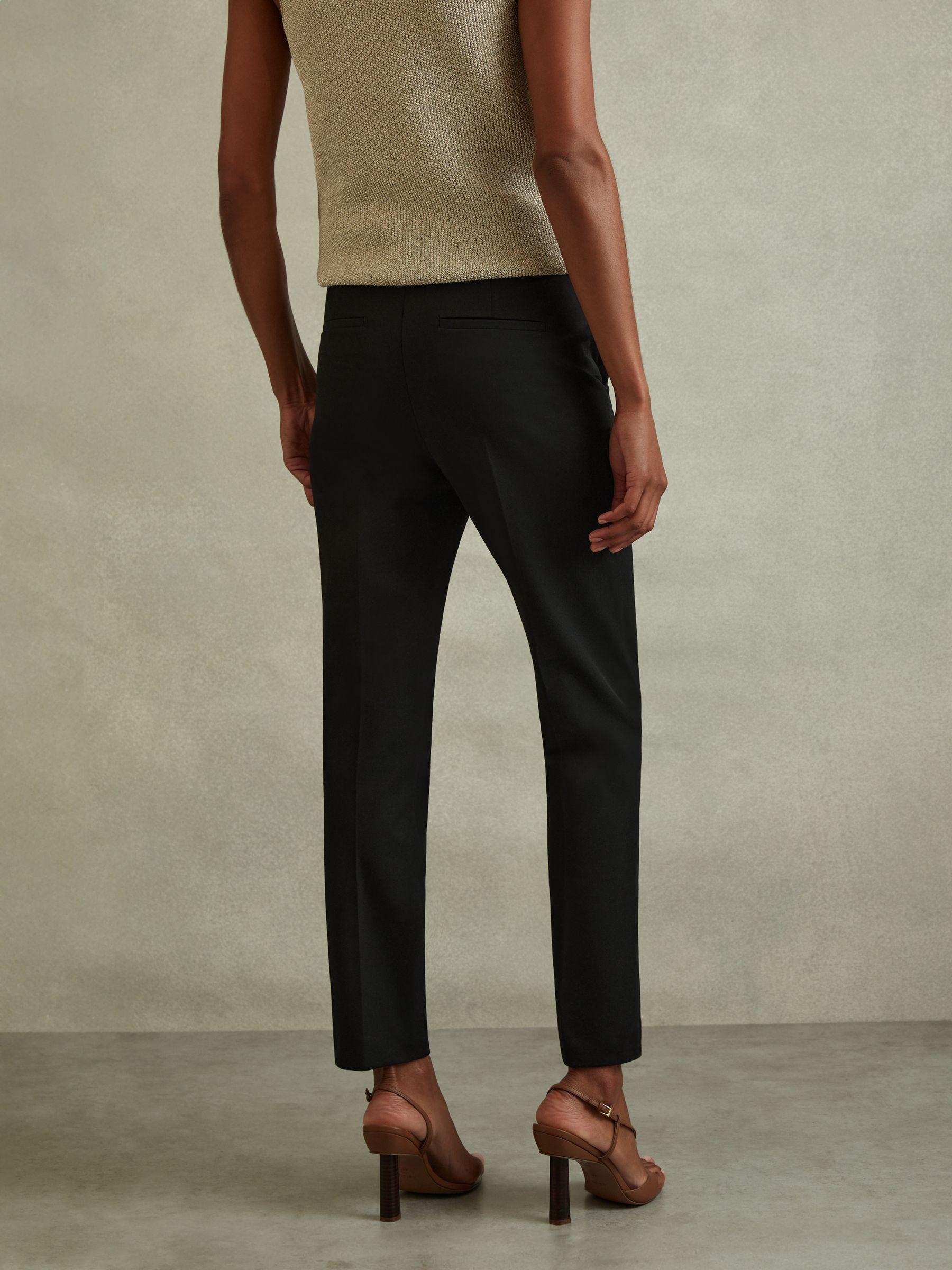 Slim Fit Tailored Trousers in Black Product Image