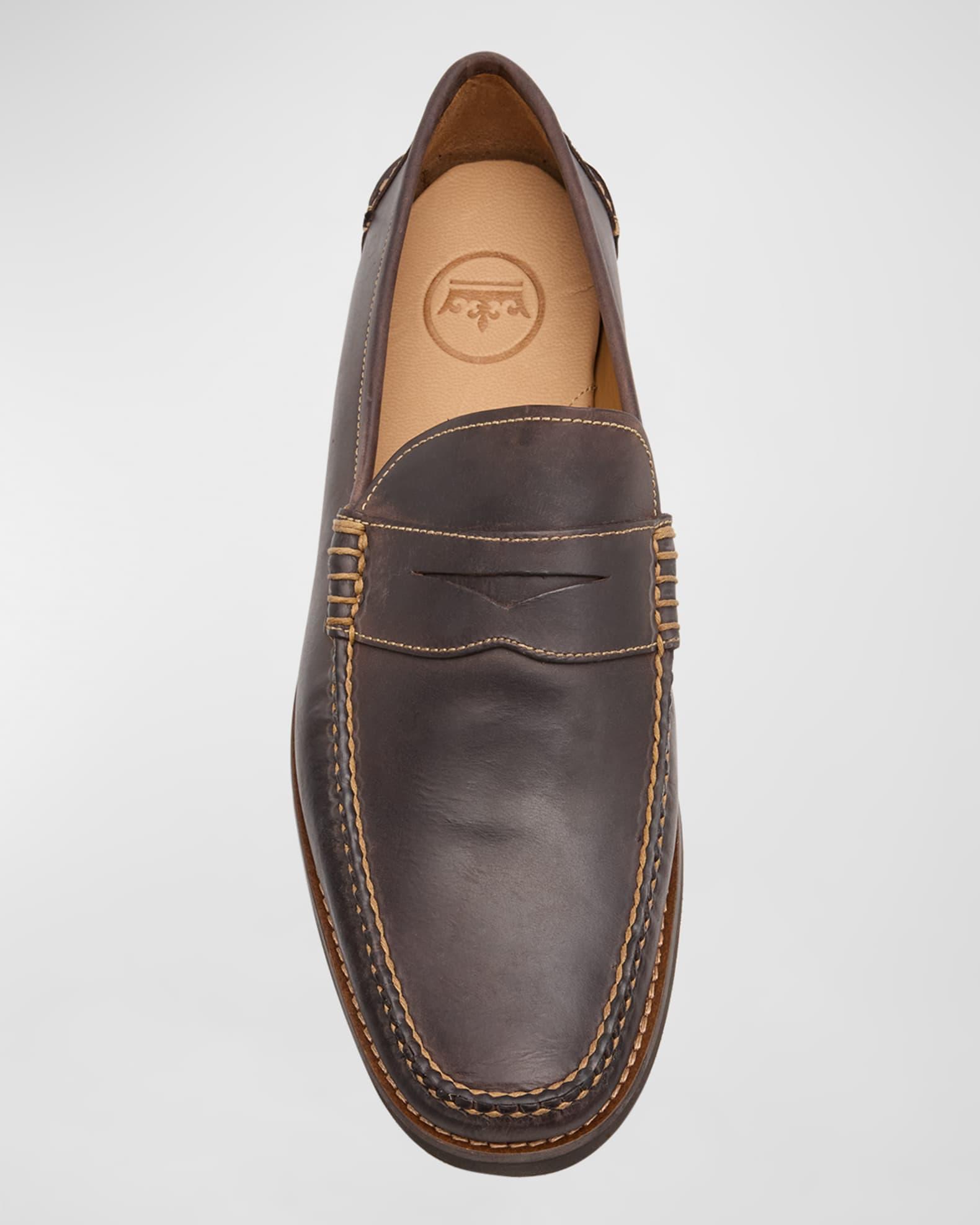 Men's Handsewn Leather Penny Loafers Product Image