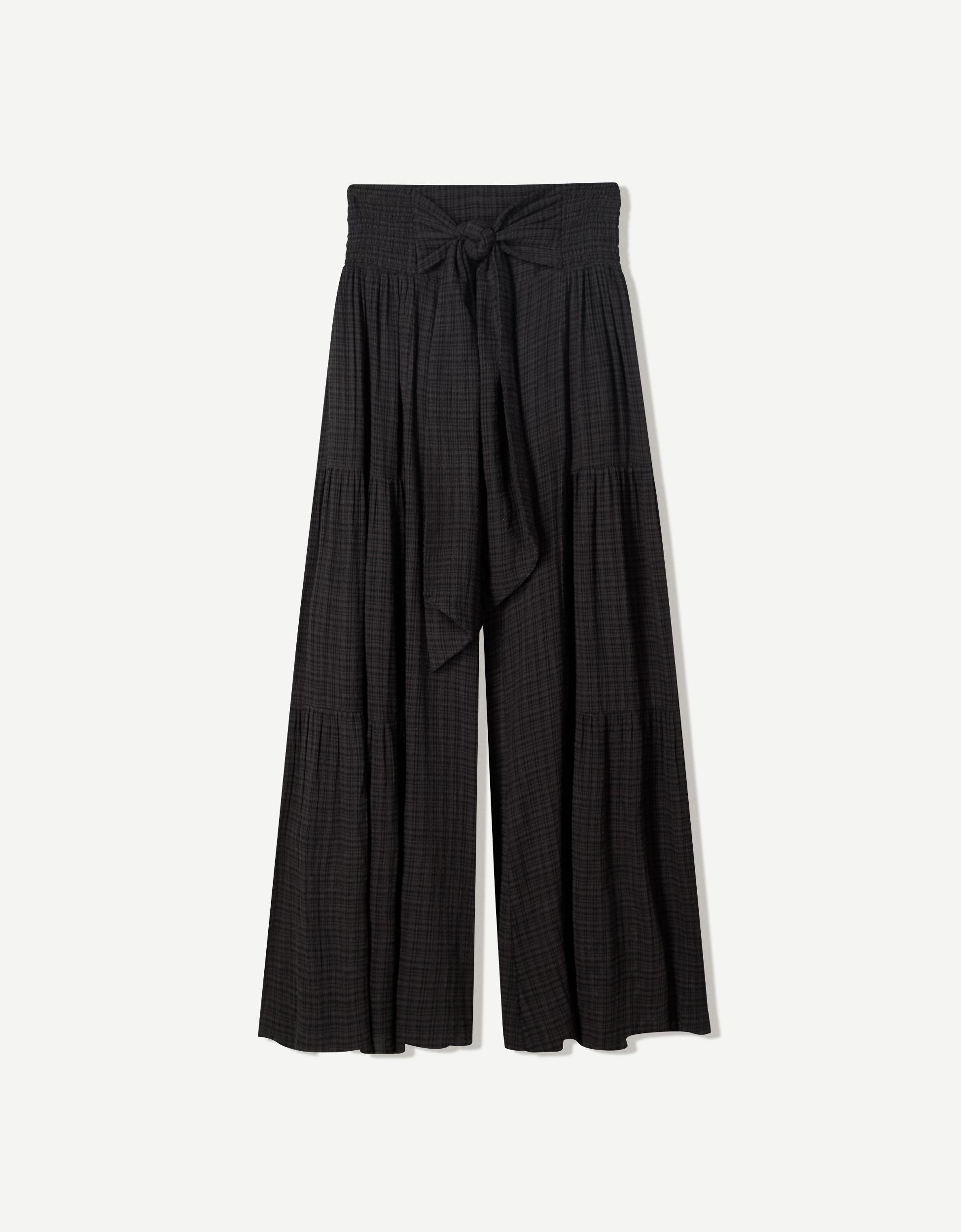 Textured wide-leg pants Product Image