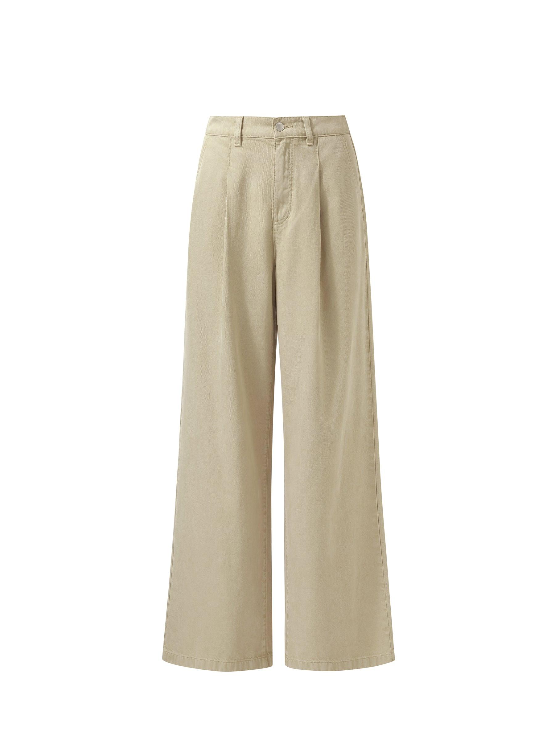 Denim High-Waisted Women Straight Palazzo Jeans Product Image