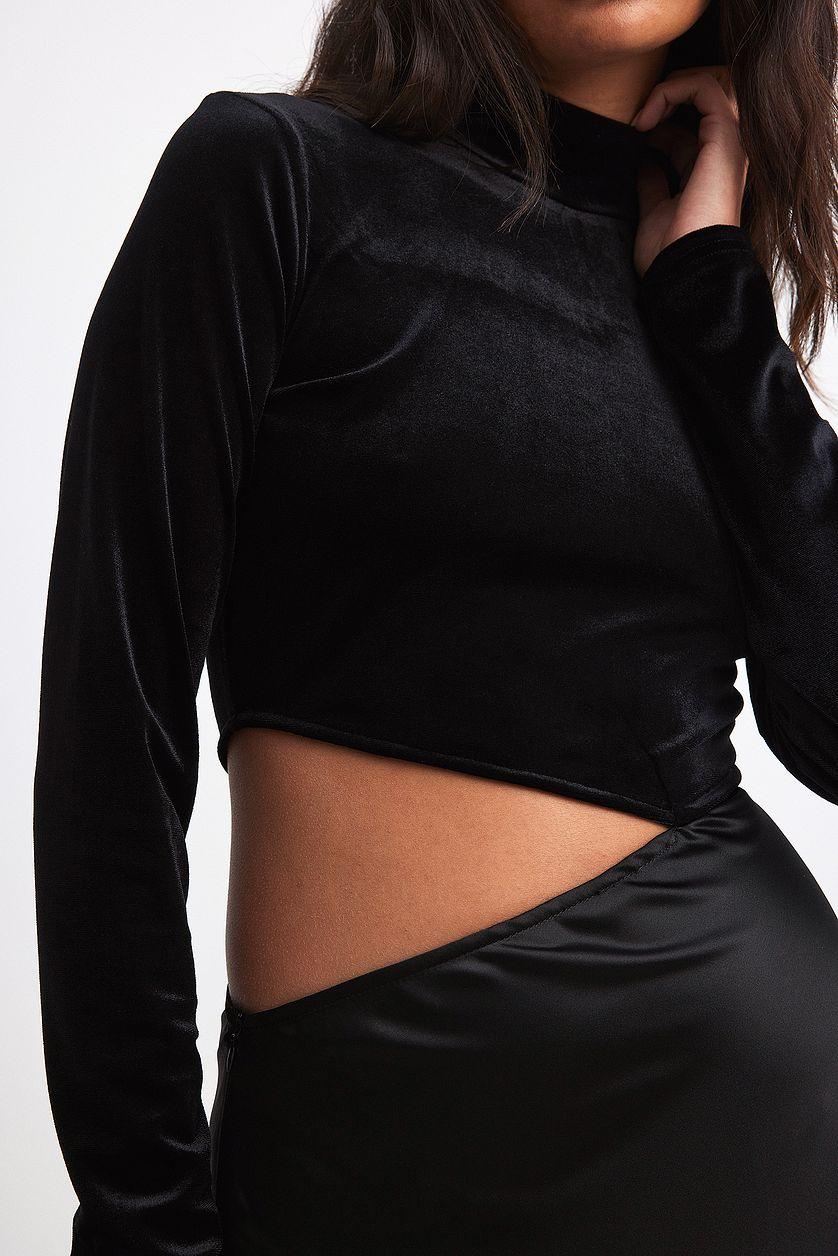 Velvet Satin Maxi Dress Product Image