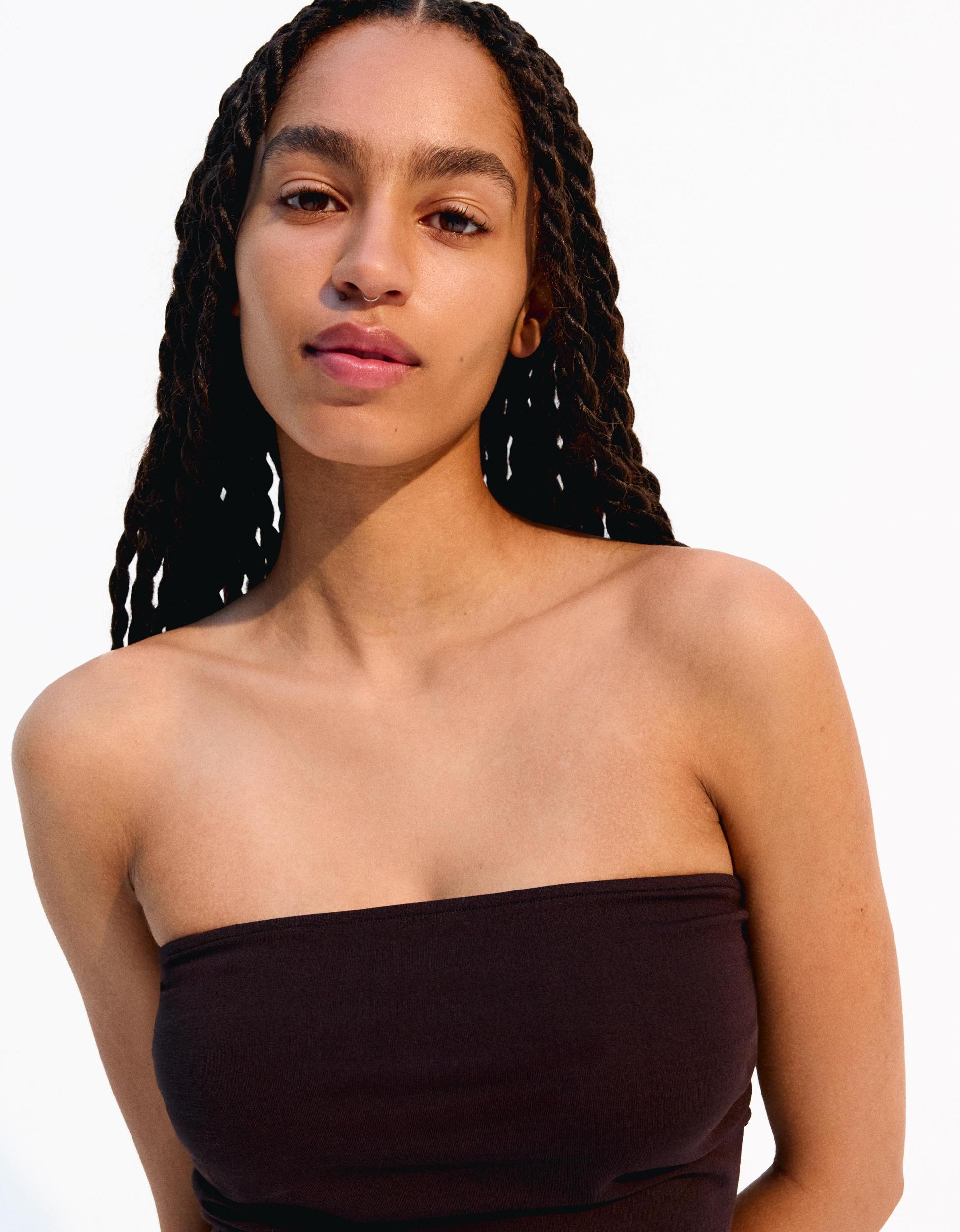 Bandeau top with gathered detail Product Image