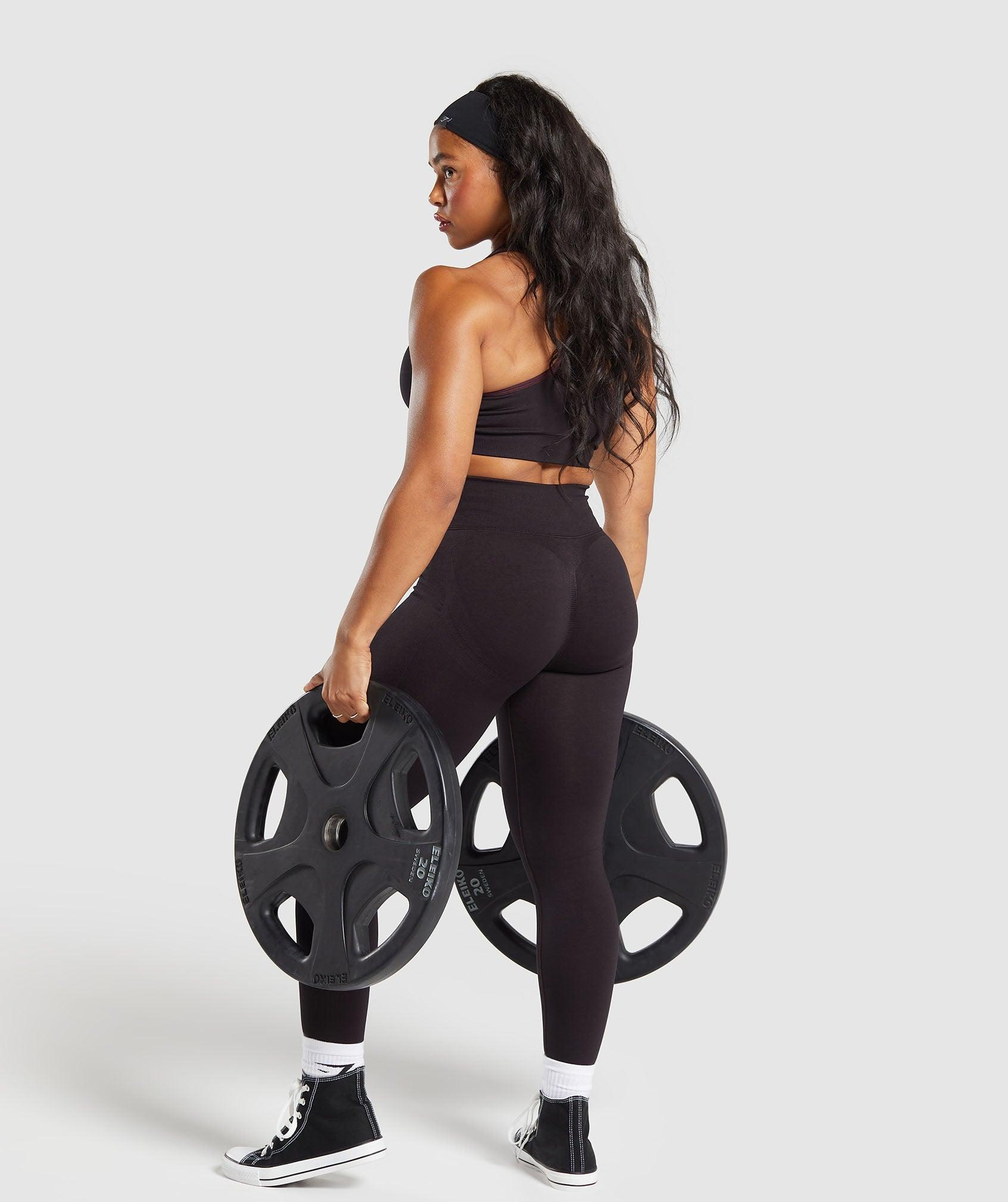 Gymshark Lift Seamless Leggings - Depth Purple/Black Marl Female Product Image