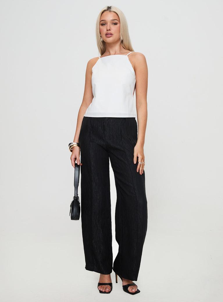 Bonnet Wide Leg Pants Black Product Image
