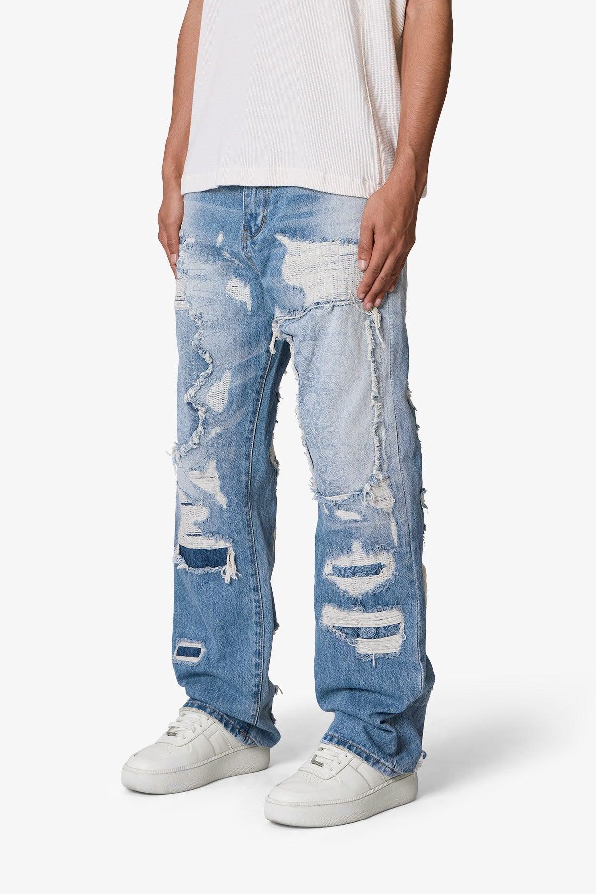 Ultra Baggy Better Repaired Denim - Light Blue Product Image