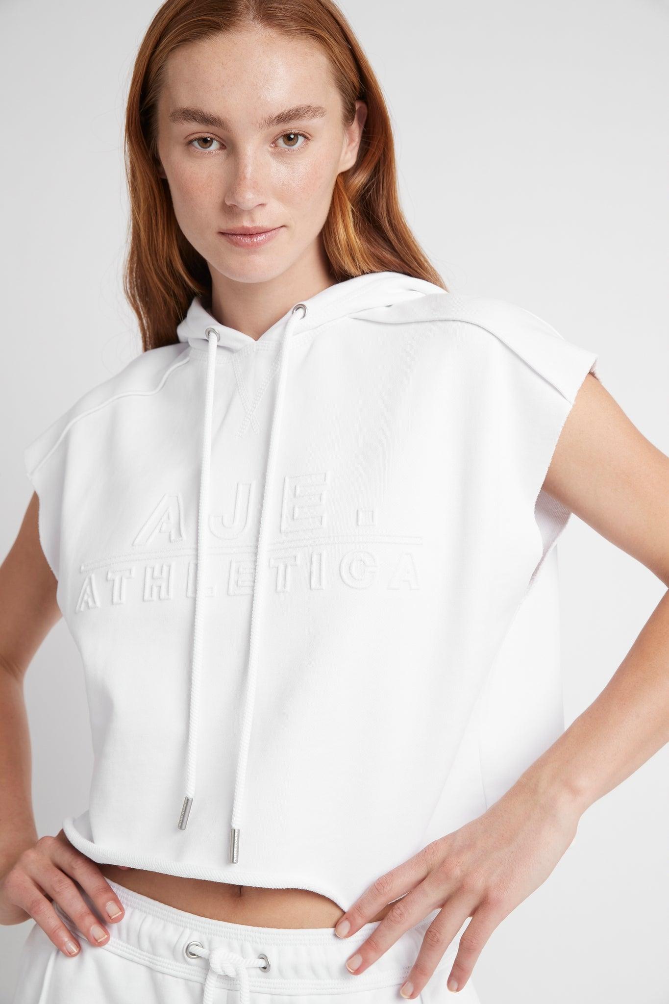 Embossed Classic Short Sleeve Cropped Hoodie 402 Product Image