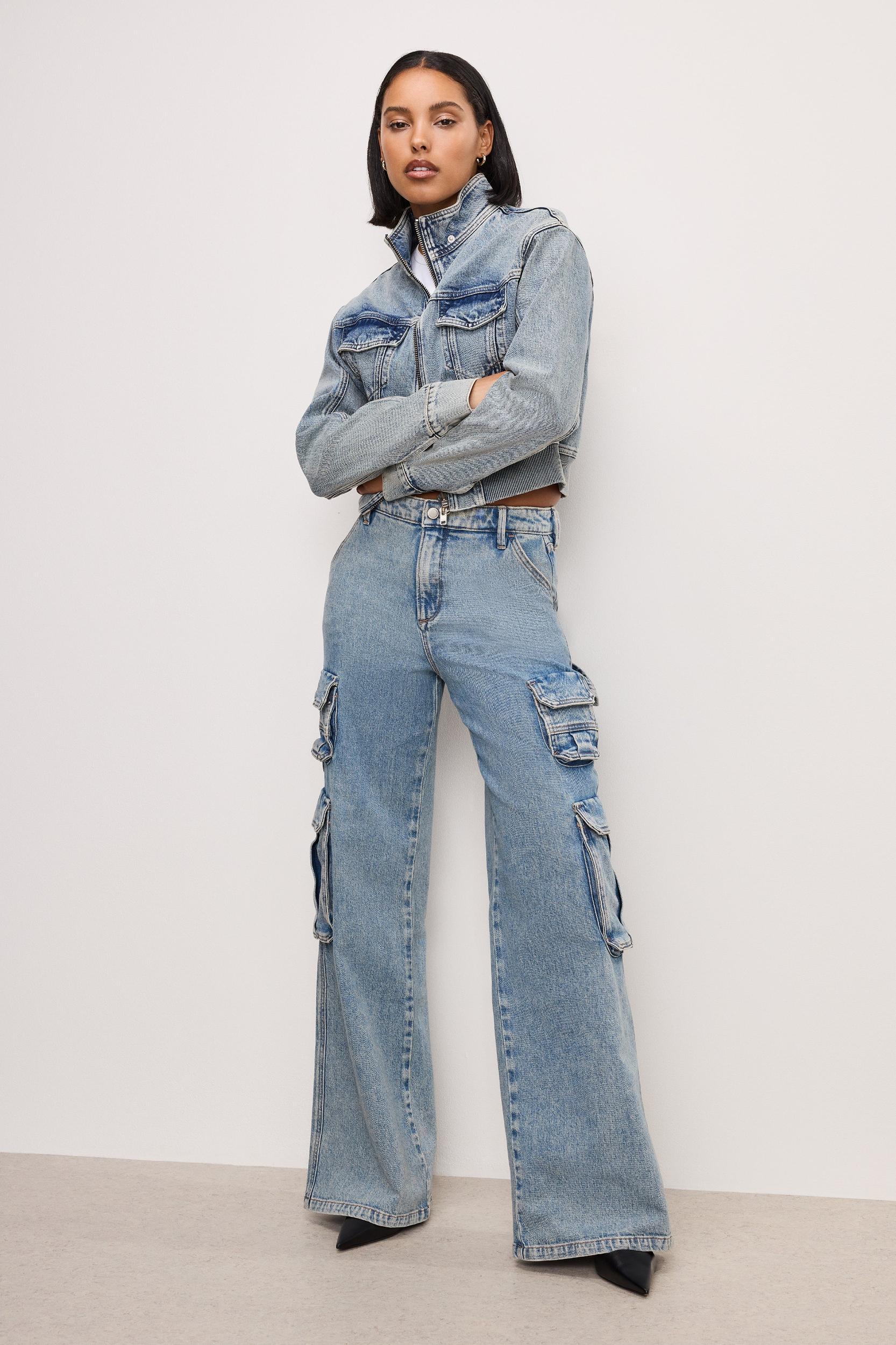 DENIM CARGO PANTS | INDIGO762 Product Image
