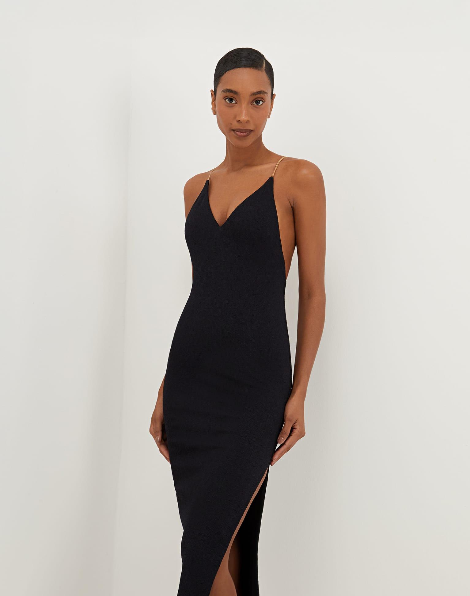 Firenze Ney Midi Dress - Black Product Image