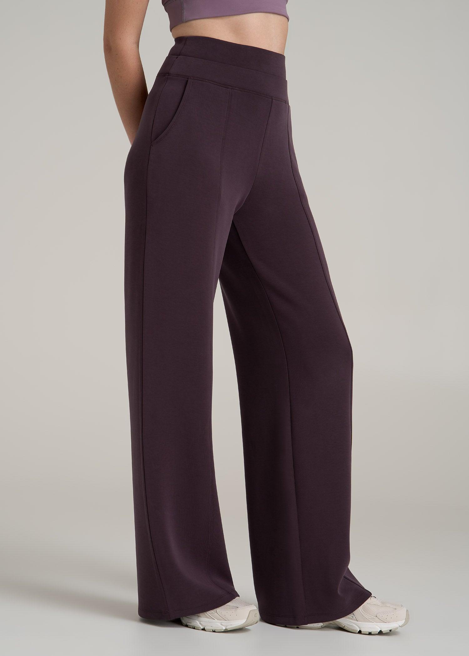 Soft Motion Wide Leg Ultra High Rise Pant for Tall Women in Deep Purple Female Product Image