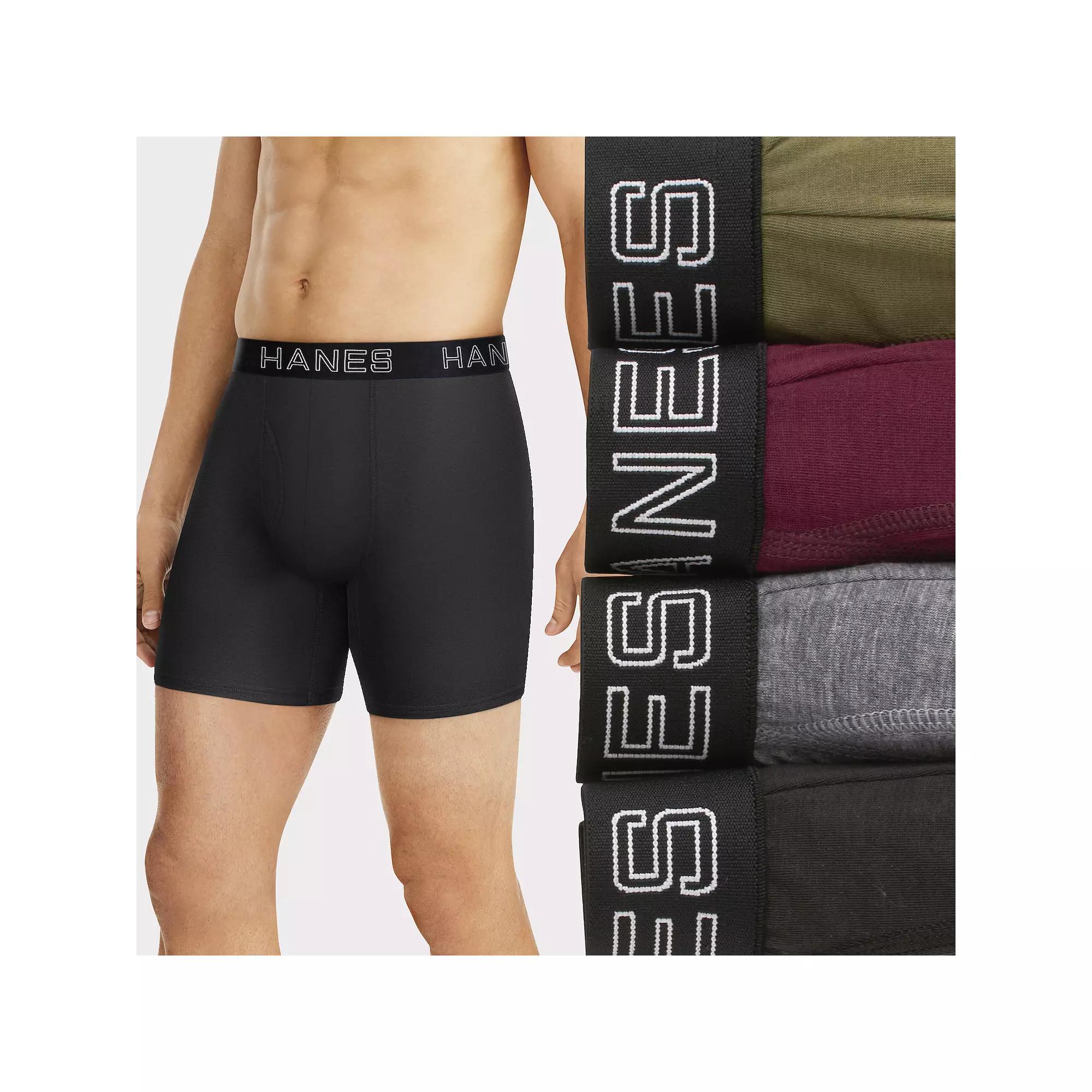 Men's Hanes® 4-Pack Ultimate Comfort Flex Fit Total Support Pouch Boxer Brief Underwear,  Product Image