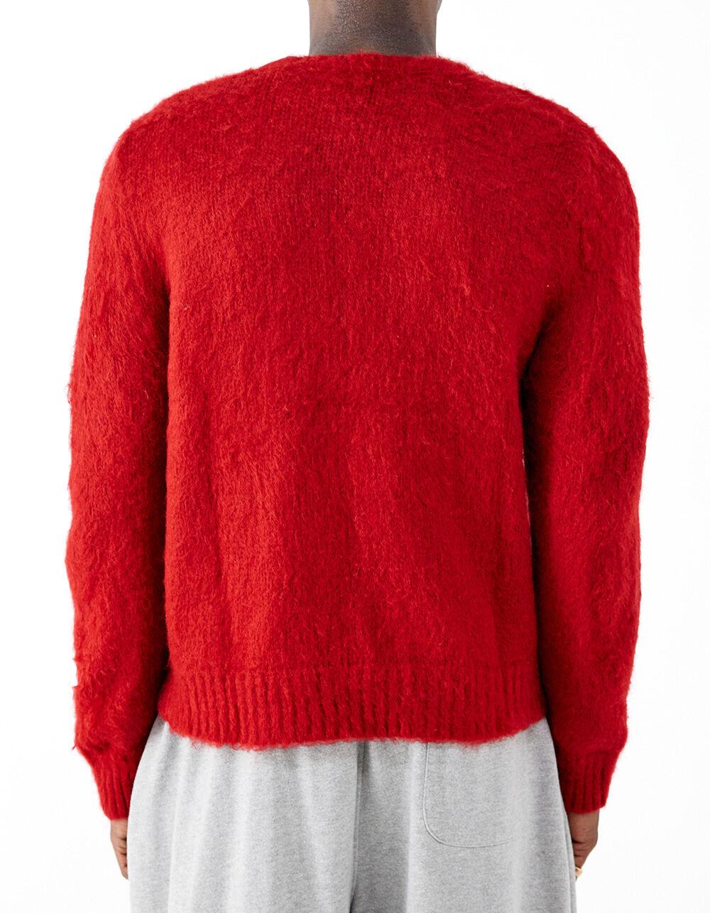 IETS FRANS Brushed Mens Crewneck Sweater - RED Product Image
