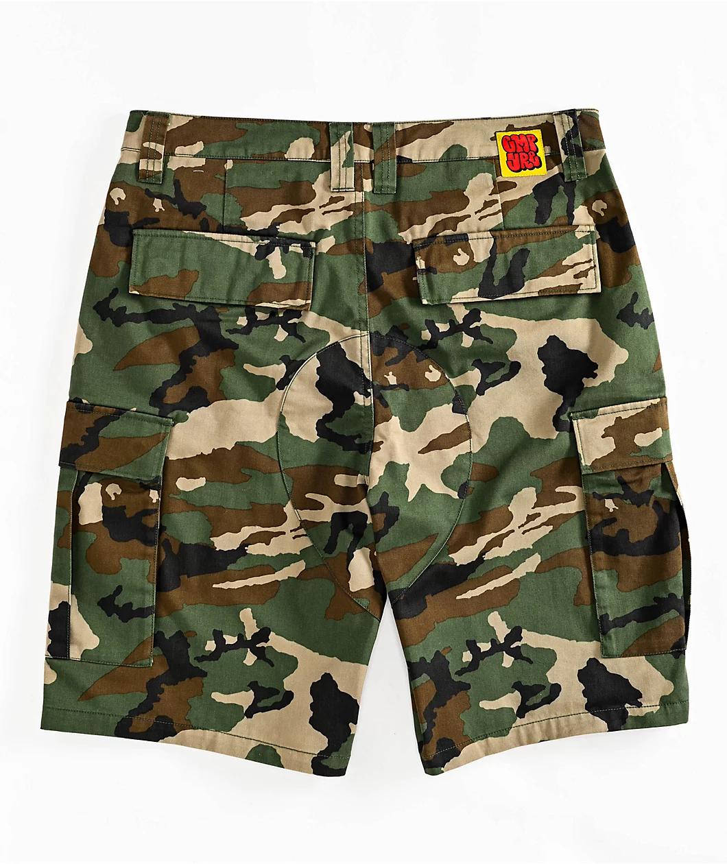 Empyre Cargo Loose Fit Camo Skate Shorts Product Image
