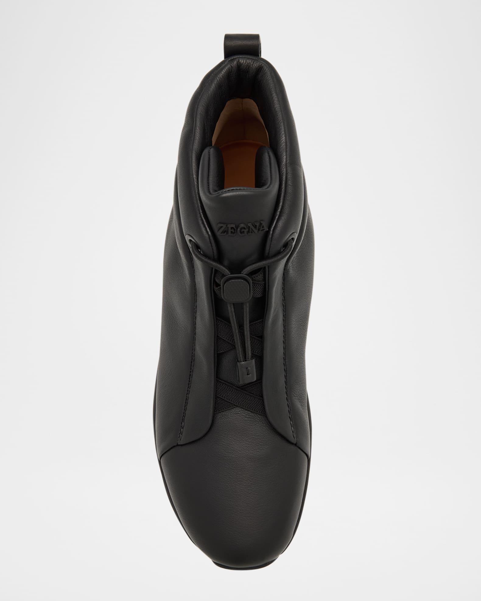 Men's Triple Stitch Leather High-Top Sneakers Product Image