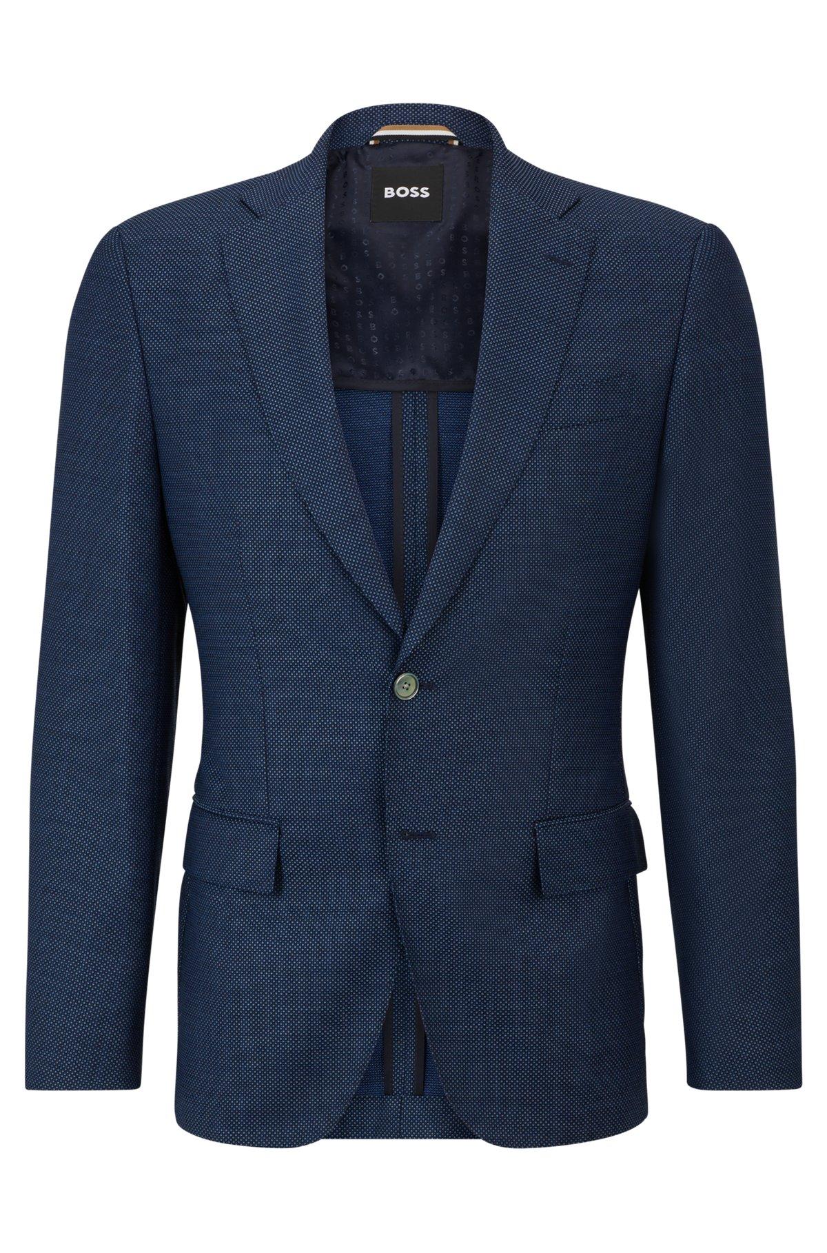 Slim-fit jacket in wool twill Product Image