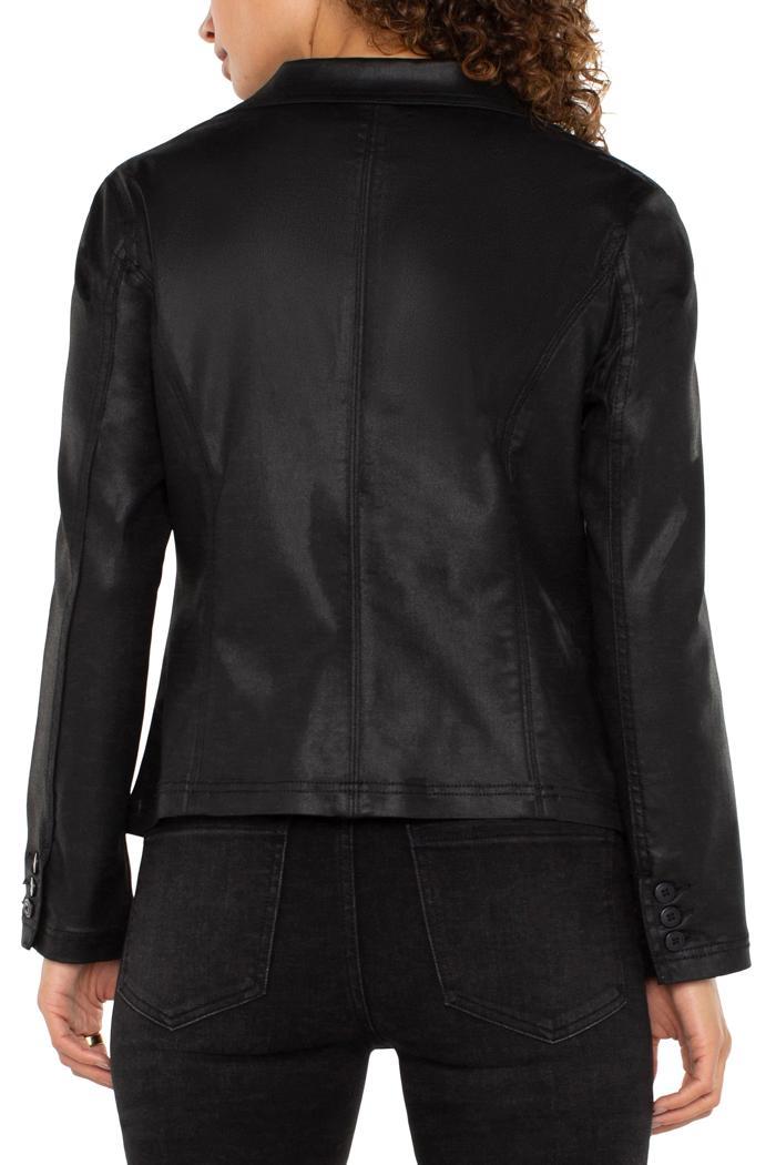 Notch Collar One Button Blazer Product Image