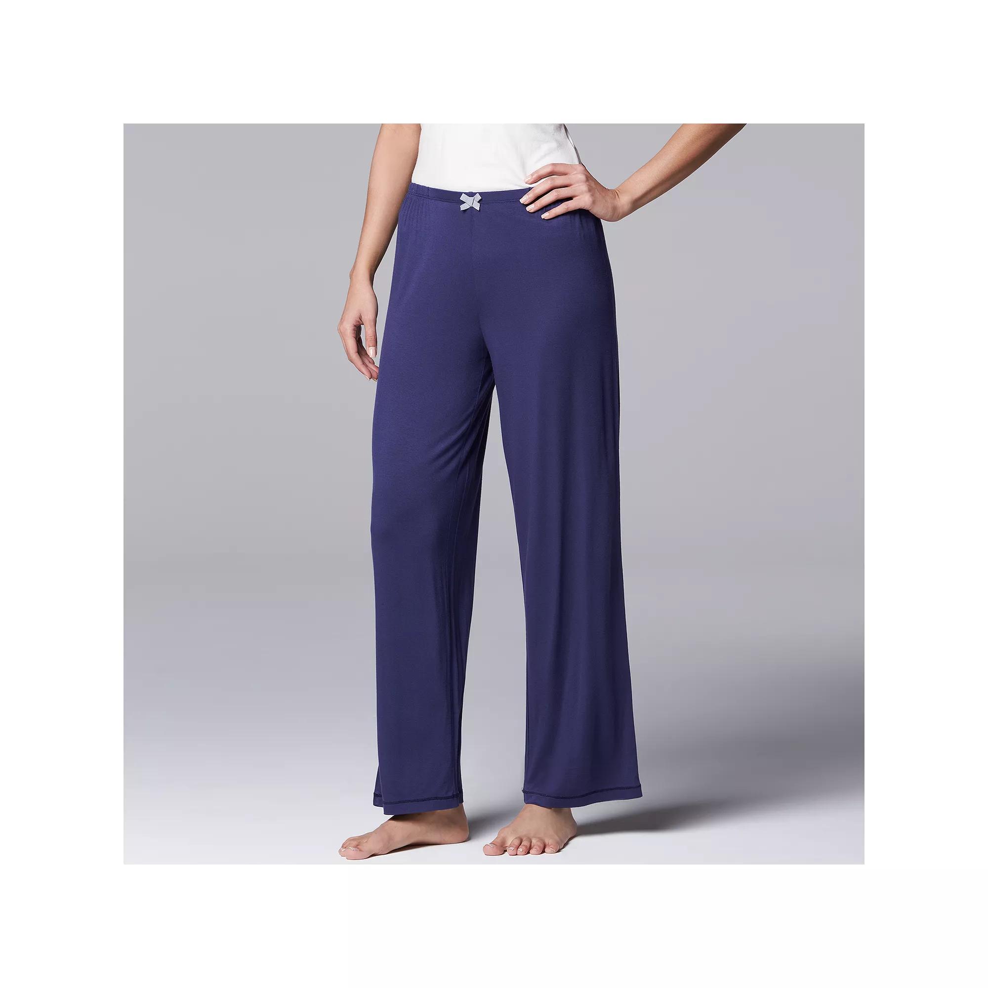 Women's Simply Vera Vera Wang Basic Solid Luxury Pajama Pants,  Product Image