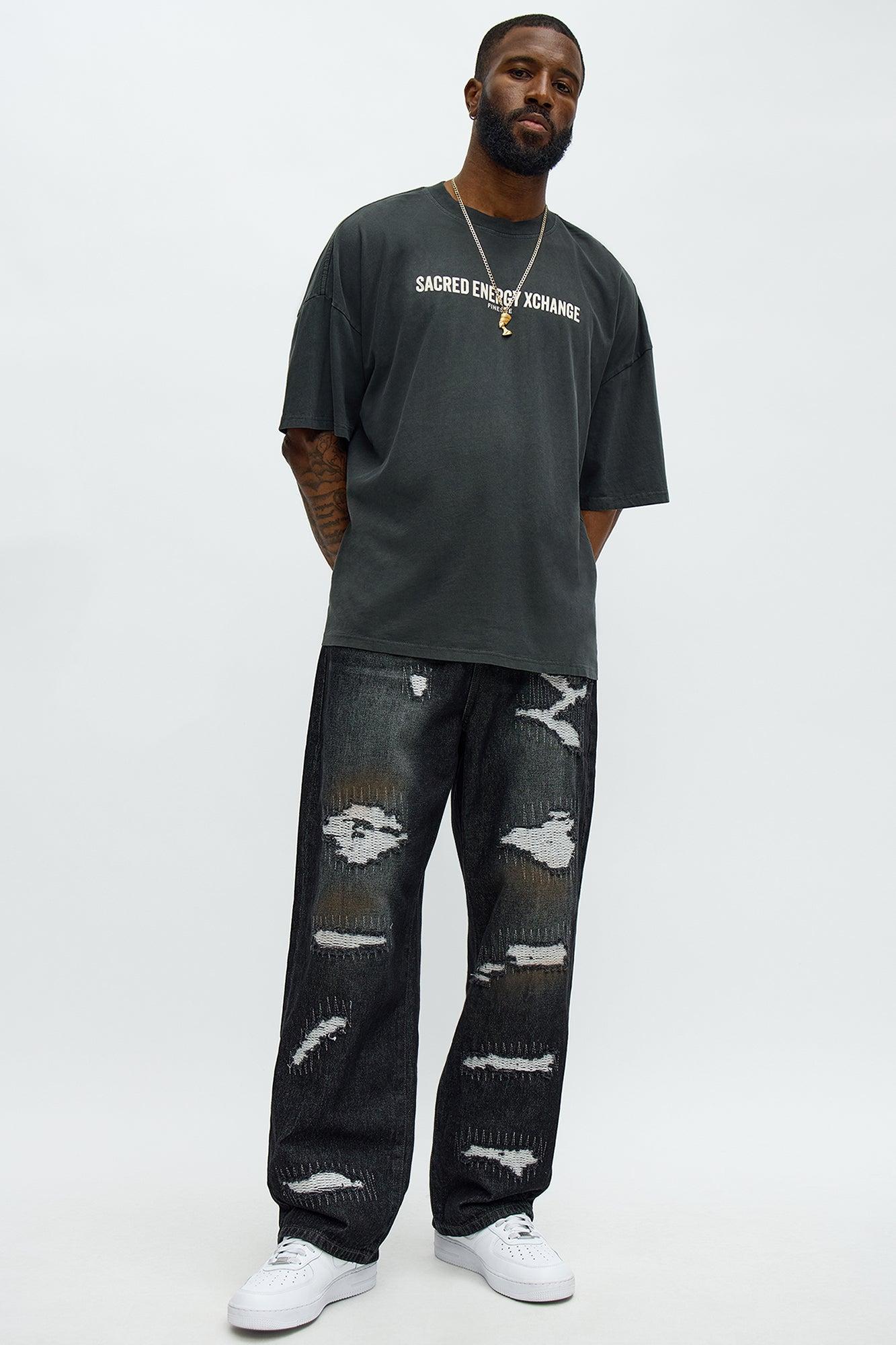 Secret Energy Xchange Short Sleeve Tee - Black Wash Male Product Image