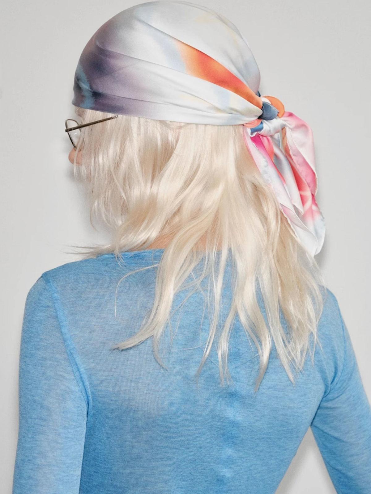 Colorful Print Square Scarf Product Image