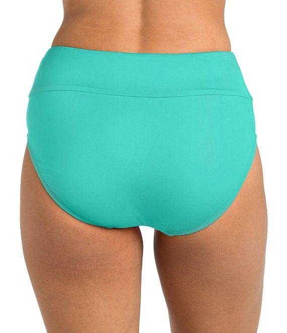 24th & Ocean Solid High Waist Swim Bottom Product Image