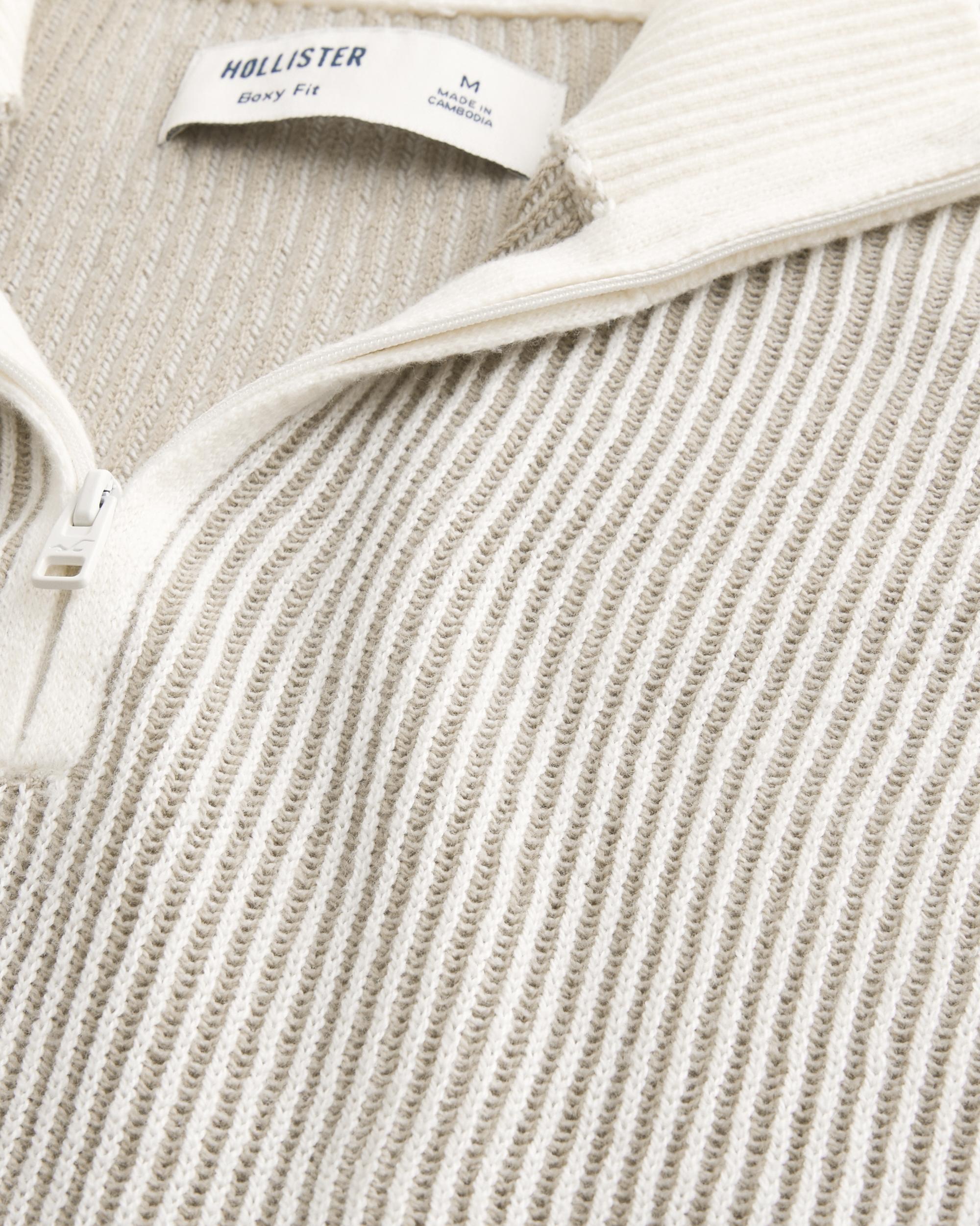 Boxy Quarter-Zip Sweater Product Image