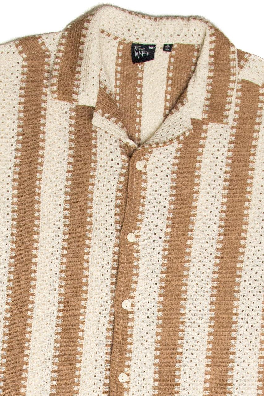 Crochet Striped Woven Shirt Product Image