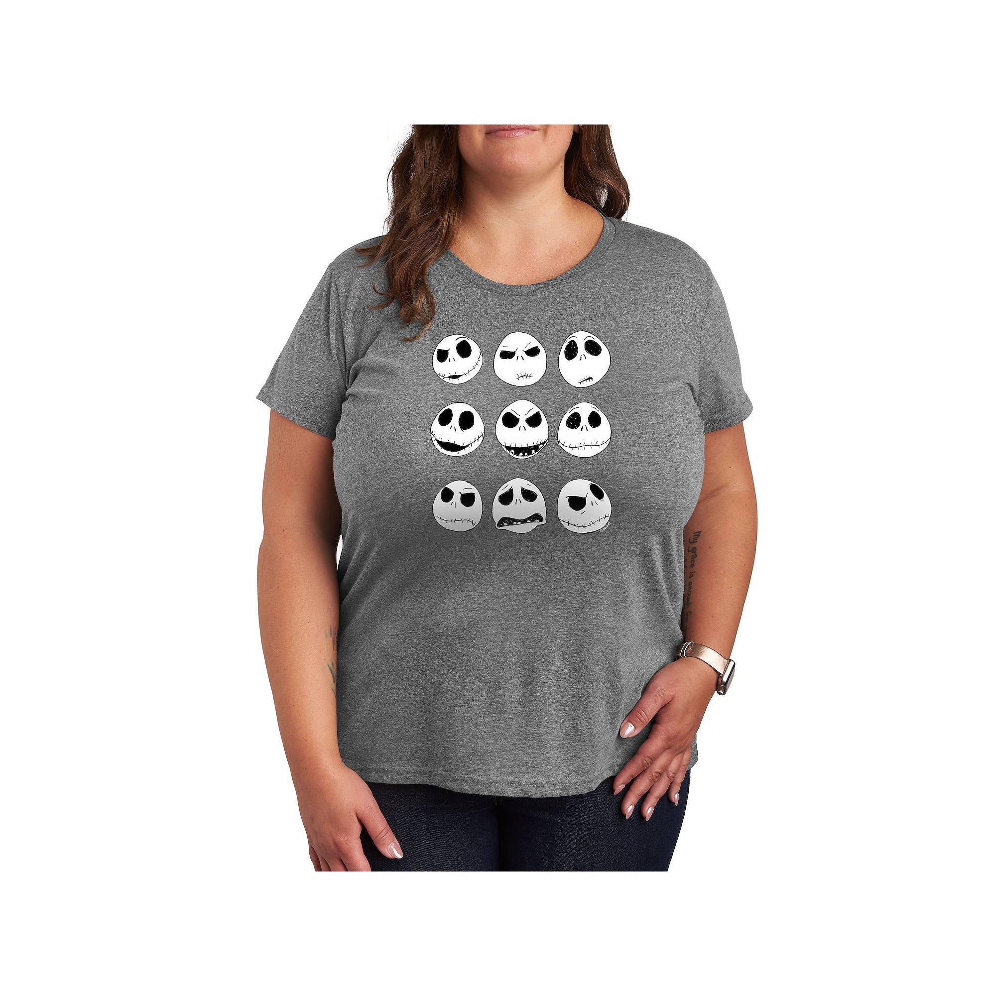 Disney's Nightmare Before Christmas Plus Jack Faces Graphic Tee, Women's,  Product Image