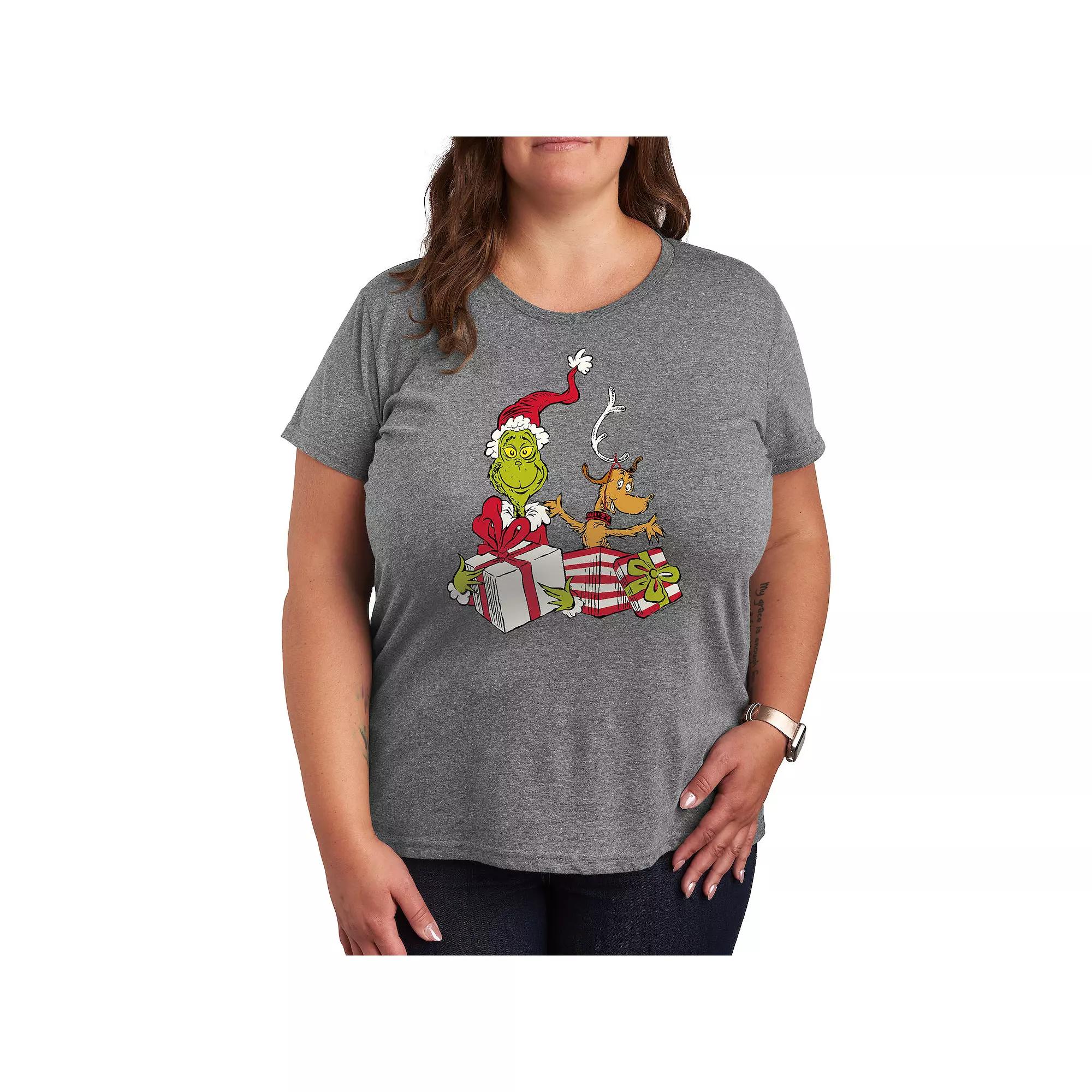 Plus Dr. Seuss The Grinch Max and Grinch Graphic Tee, Women's,  Product Image