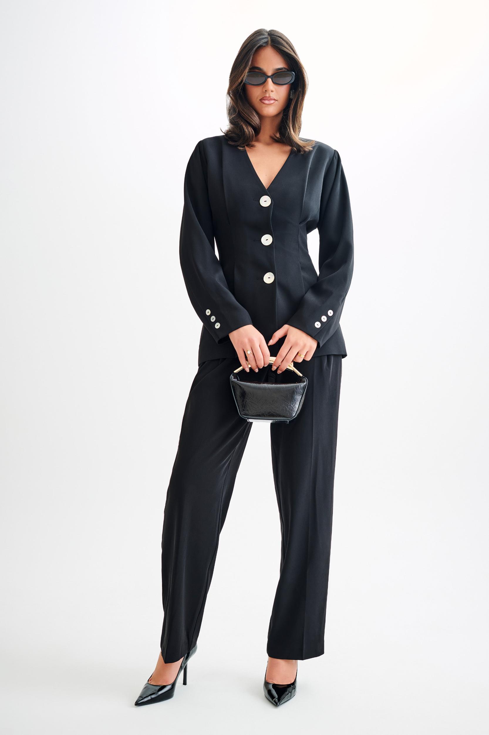 Kendall Balloon Sleeve Jacket - Black Product Image