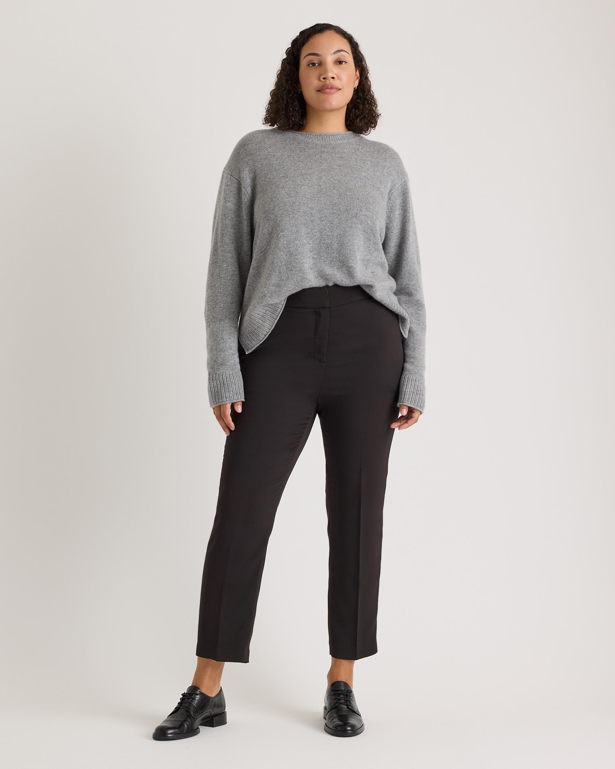 Quince | Women's Stretch Crepe Ankle Pants Recycled Polyester Product Image