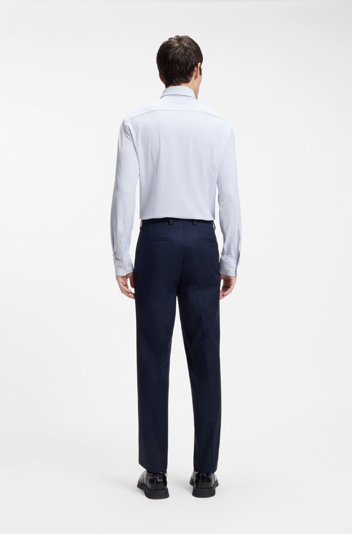 Printed slim-fit shirt in stretch jersey Product Image