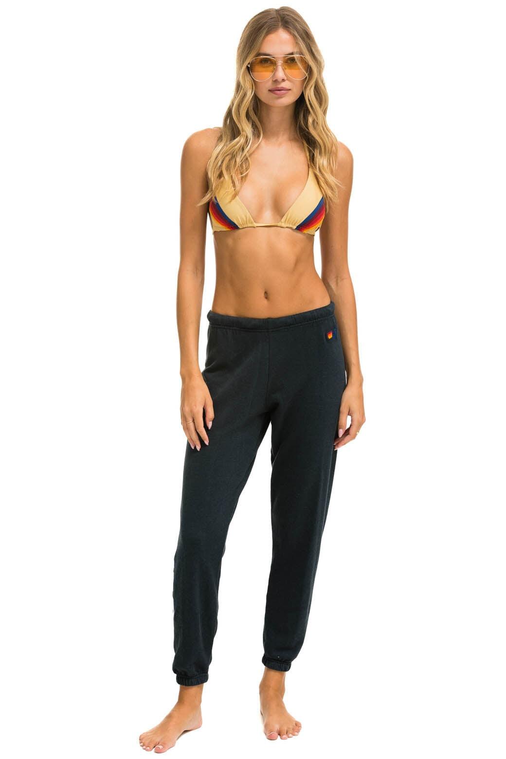 RIDE LOGO WHITE SWEATPANTS - CHARCOAL Female Product Image