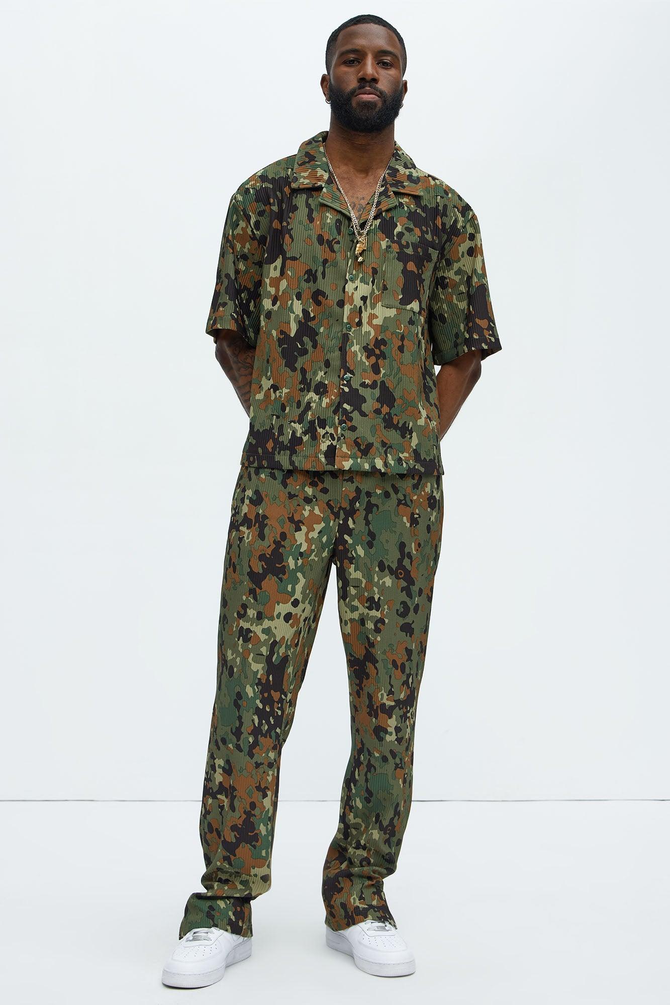 Show Up Short Sleeve Cuban Shirt - Camouflage Product Image