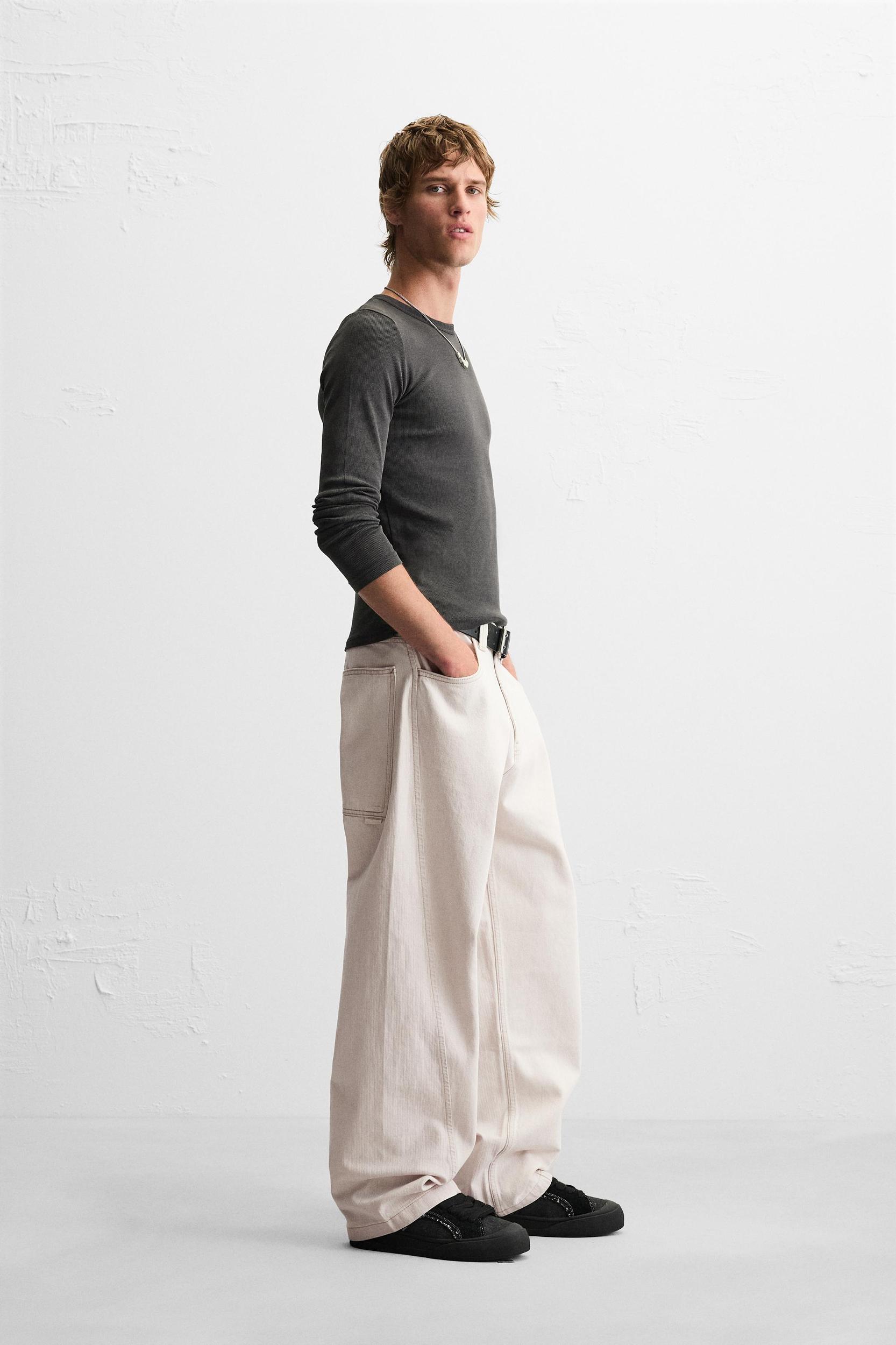 SEAMED BAGGY FIT JEANS Product Image