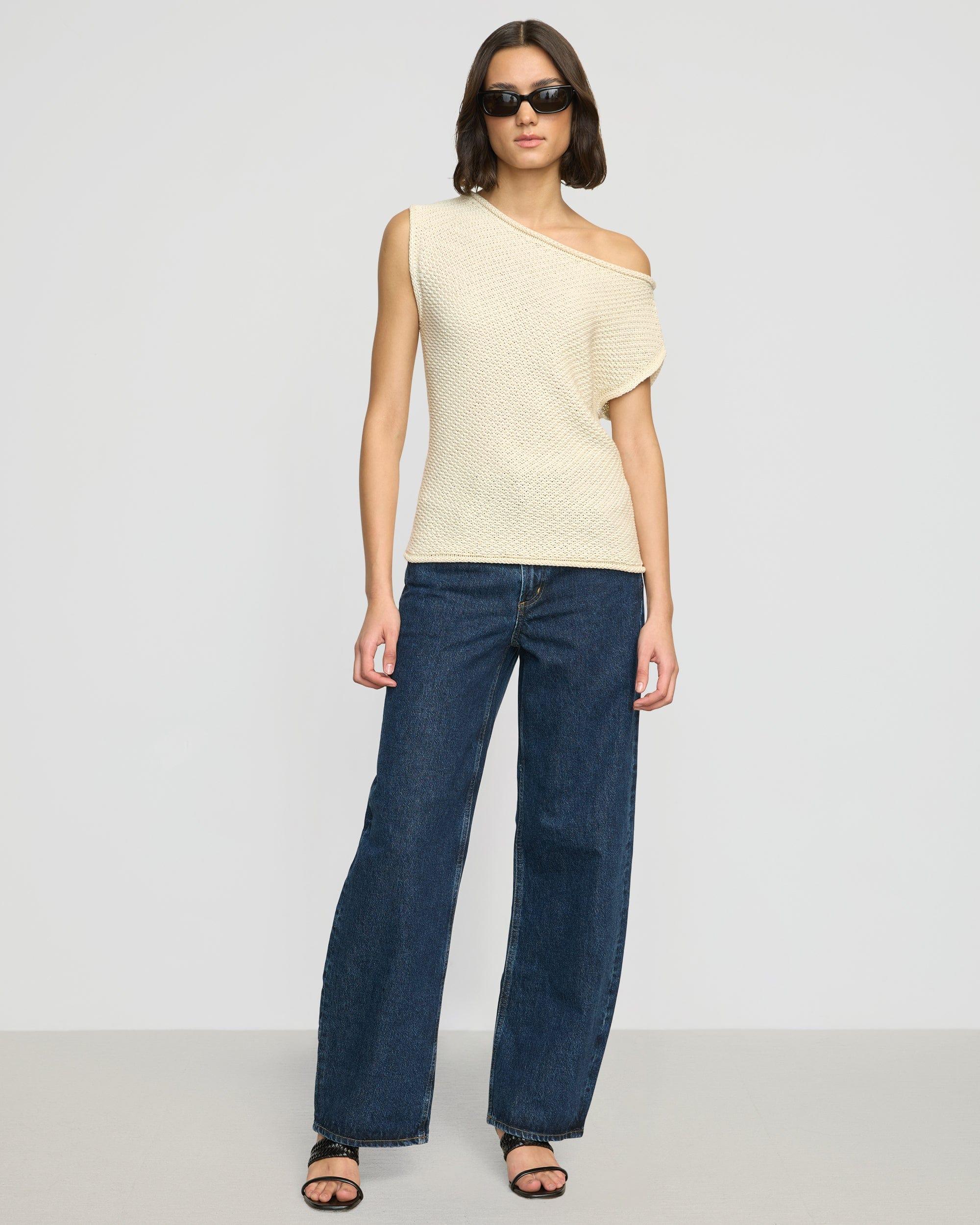 Chisa Textured Off-Shoulder Knit Top Product Image