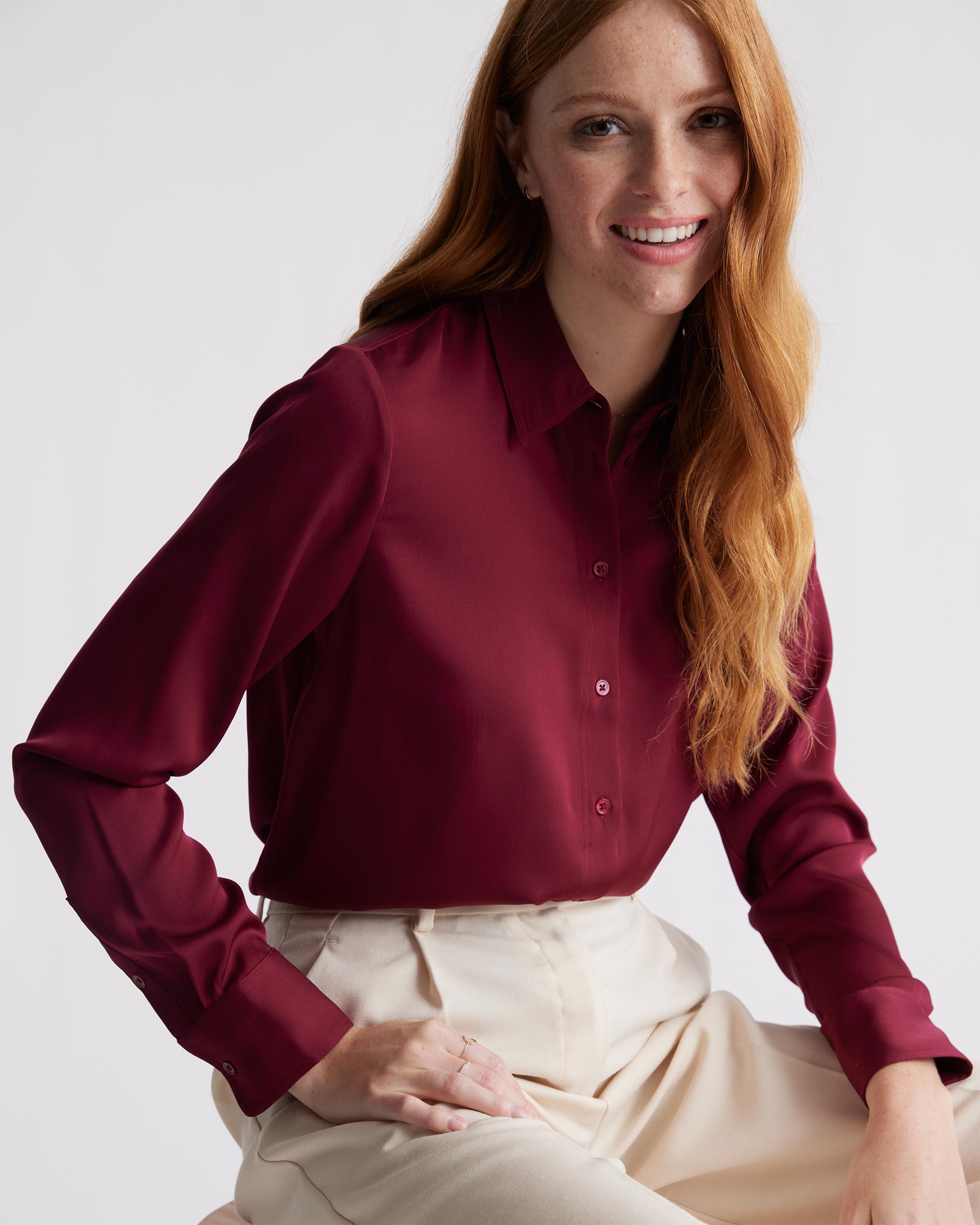 Quince | Women's Washable Stretch Silk Blouse Product Image
