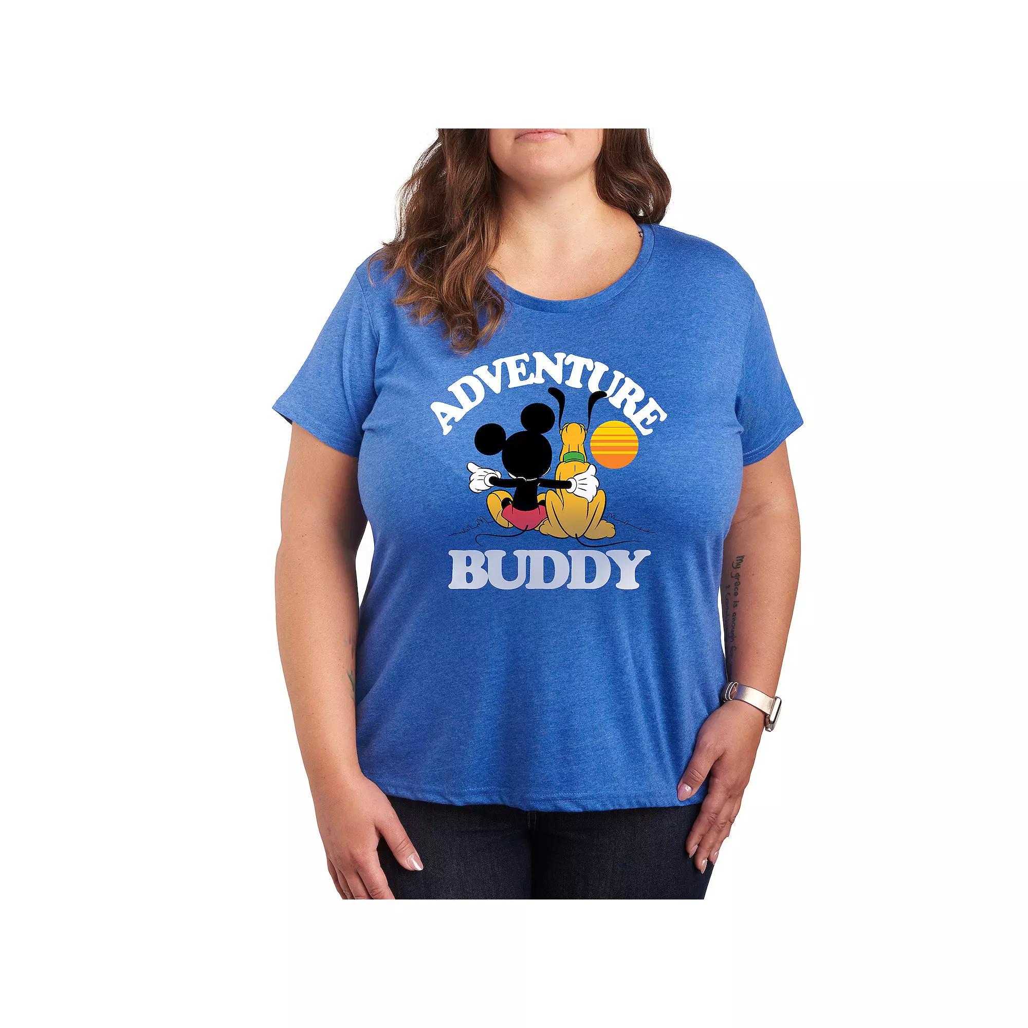 Disney's Mickey Mouse & Pluto Plus Adventure Partner Graphic Tee, Women's,  Product Image