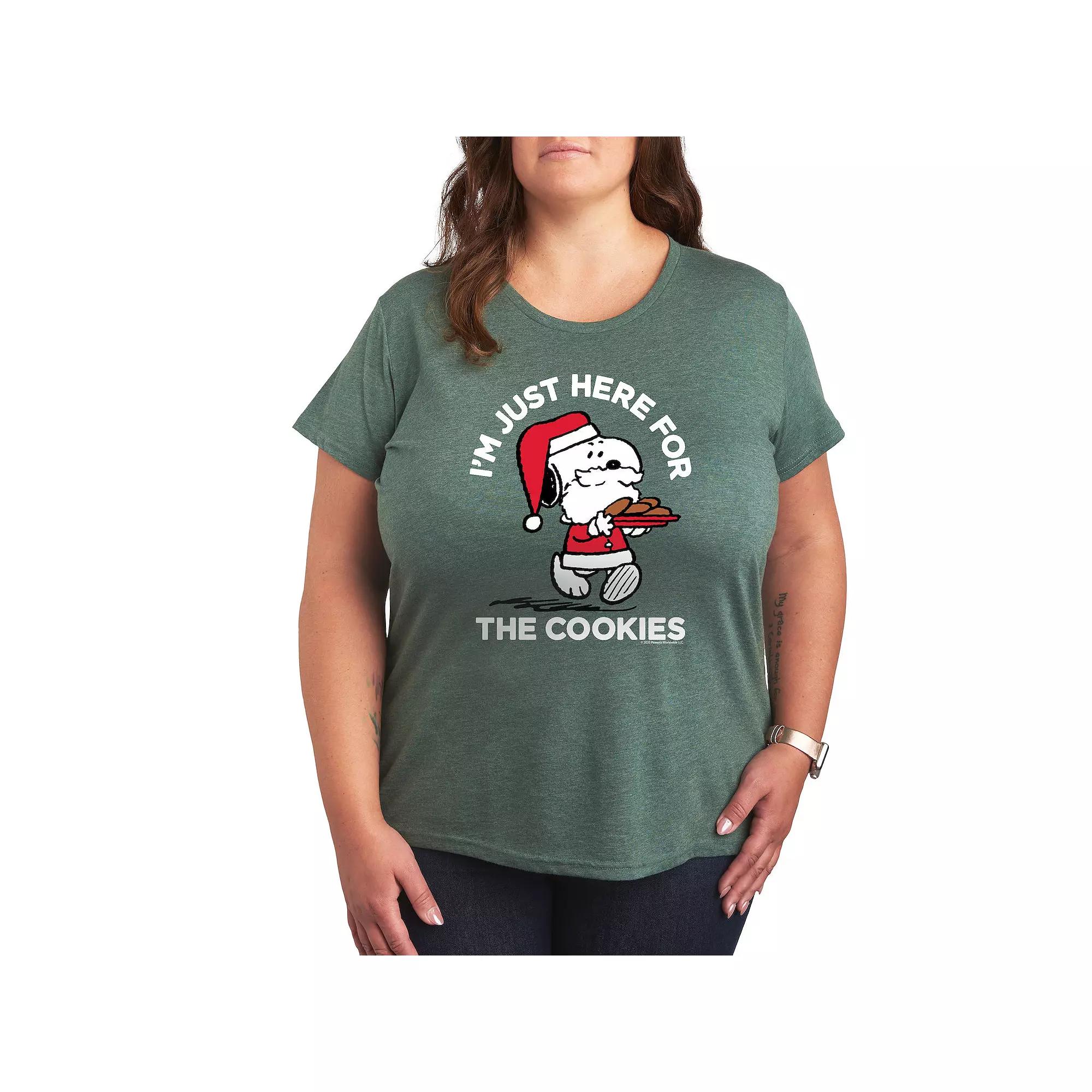 Plus Peanuts Snoopy Cookies Graphic Tee, Women's,  Product Image