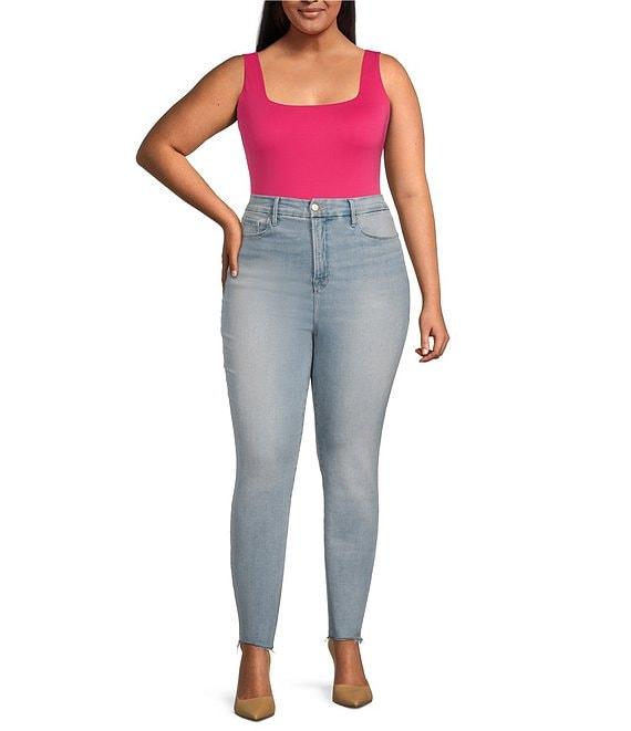 Good American Plus Size Sculpting Square Neck Modern Tank Bodysuit Product Image