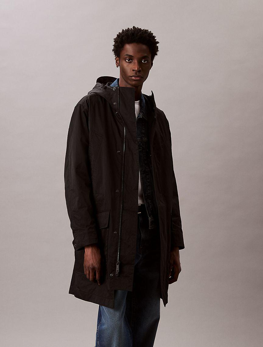 Crinkle Nylon Long Parka Product Image