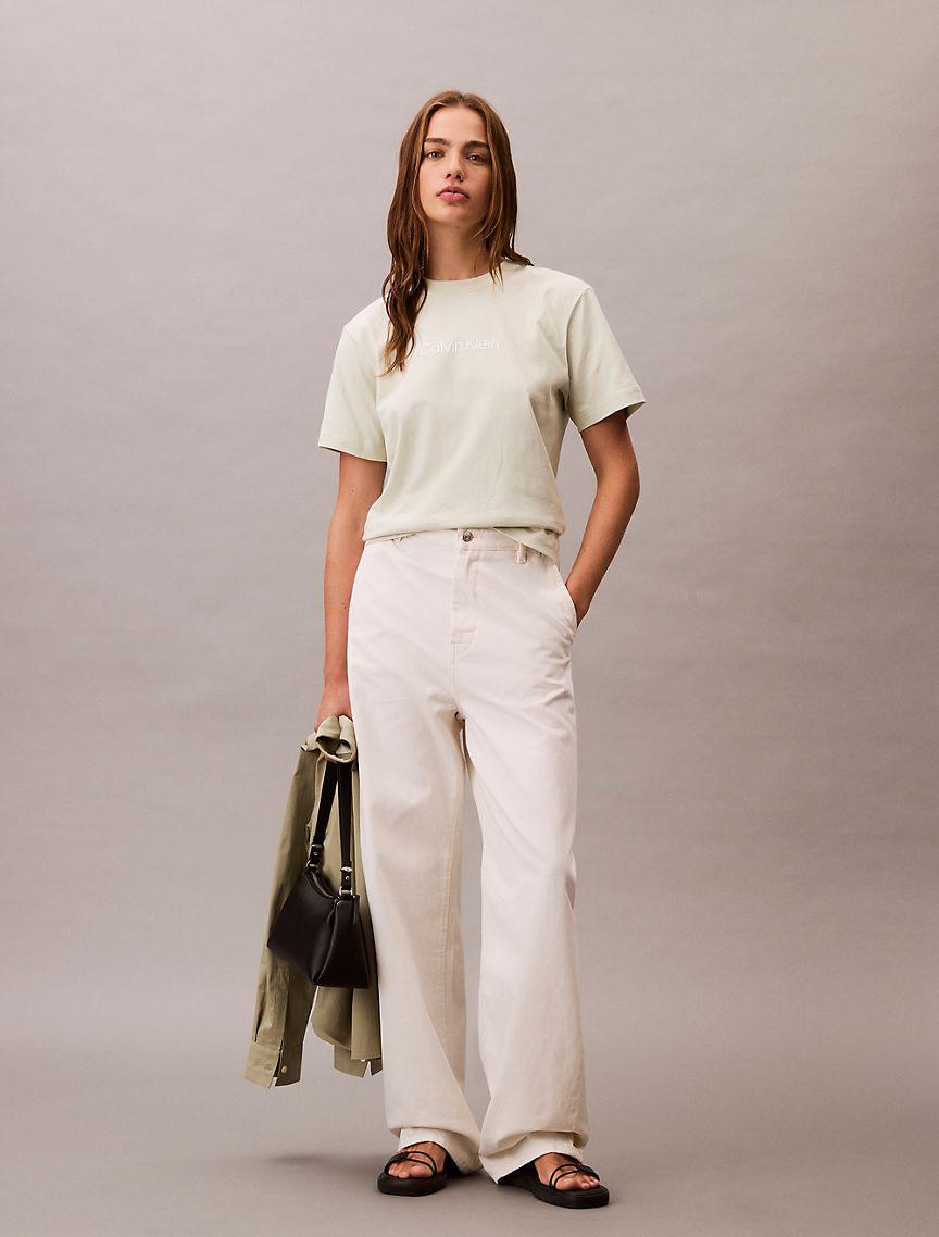 Standard Logo Boxy Fit Crewneck T-Shirt Product Image