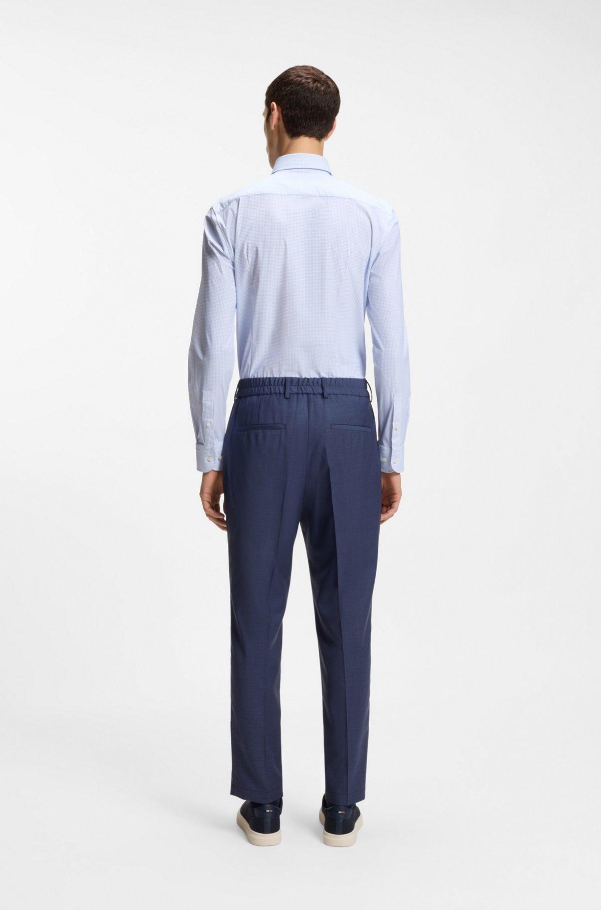 Printed slim-fit shirt in performance-stretch jersey Product Image