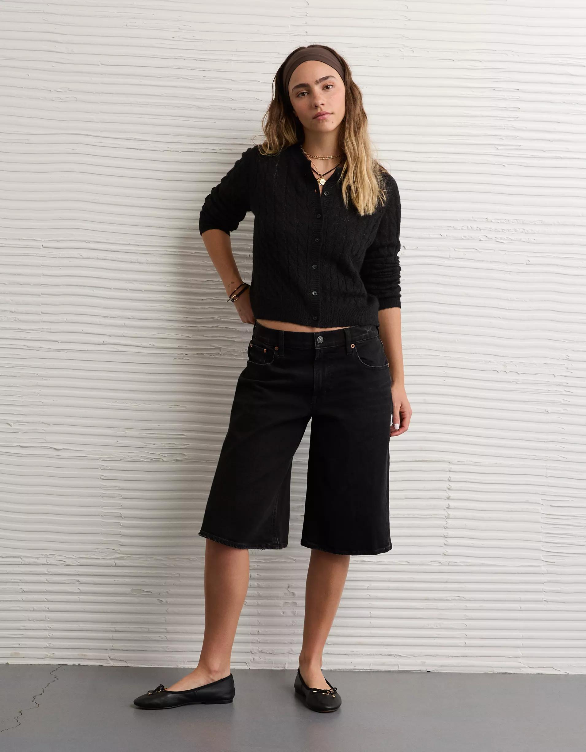 AE Whoa So Soft Button-Front Cardigan Product Image